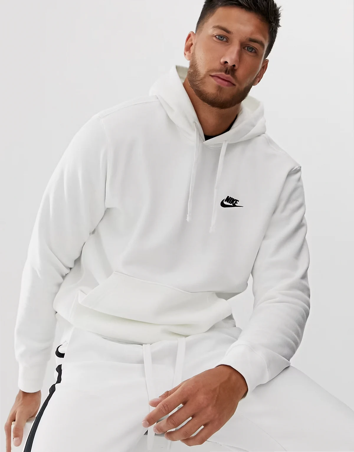 Club Fleece hoodie in white