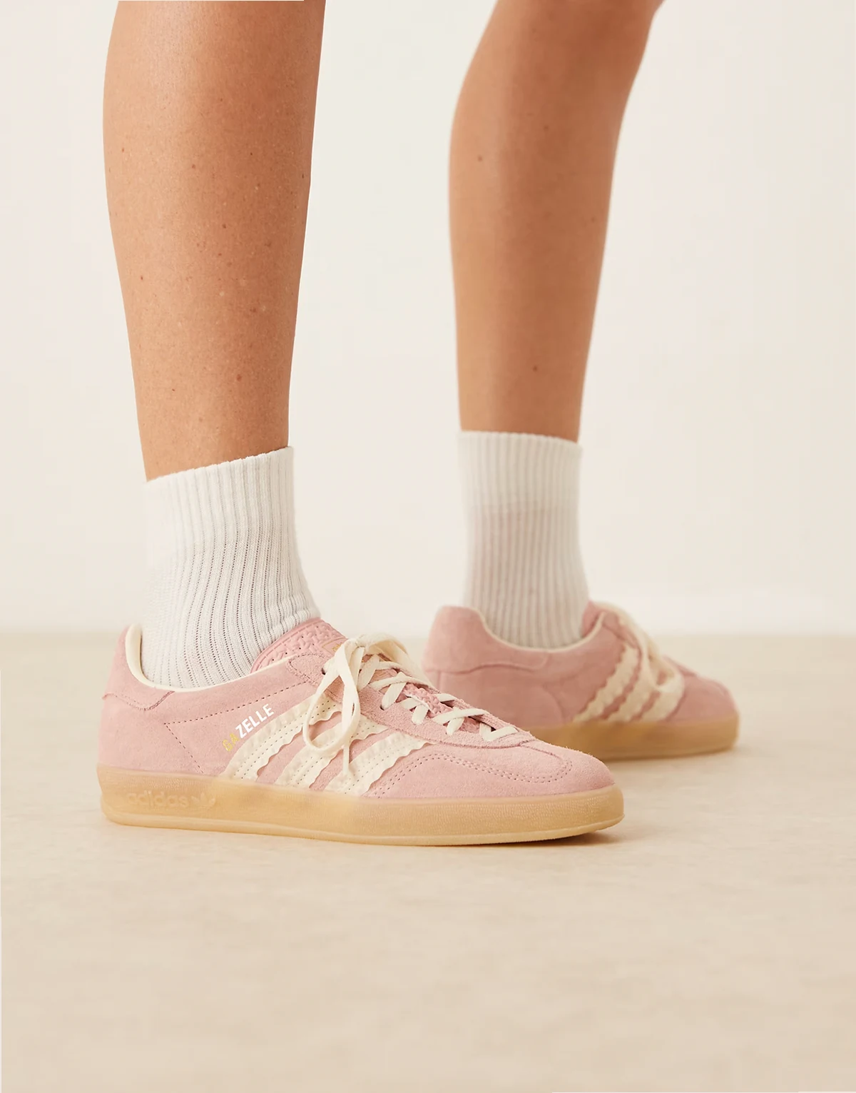 Gazelle Indoor sneakers with ruffle detail in pink
