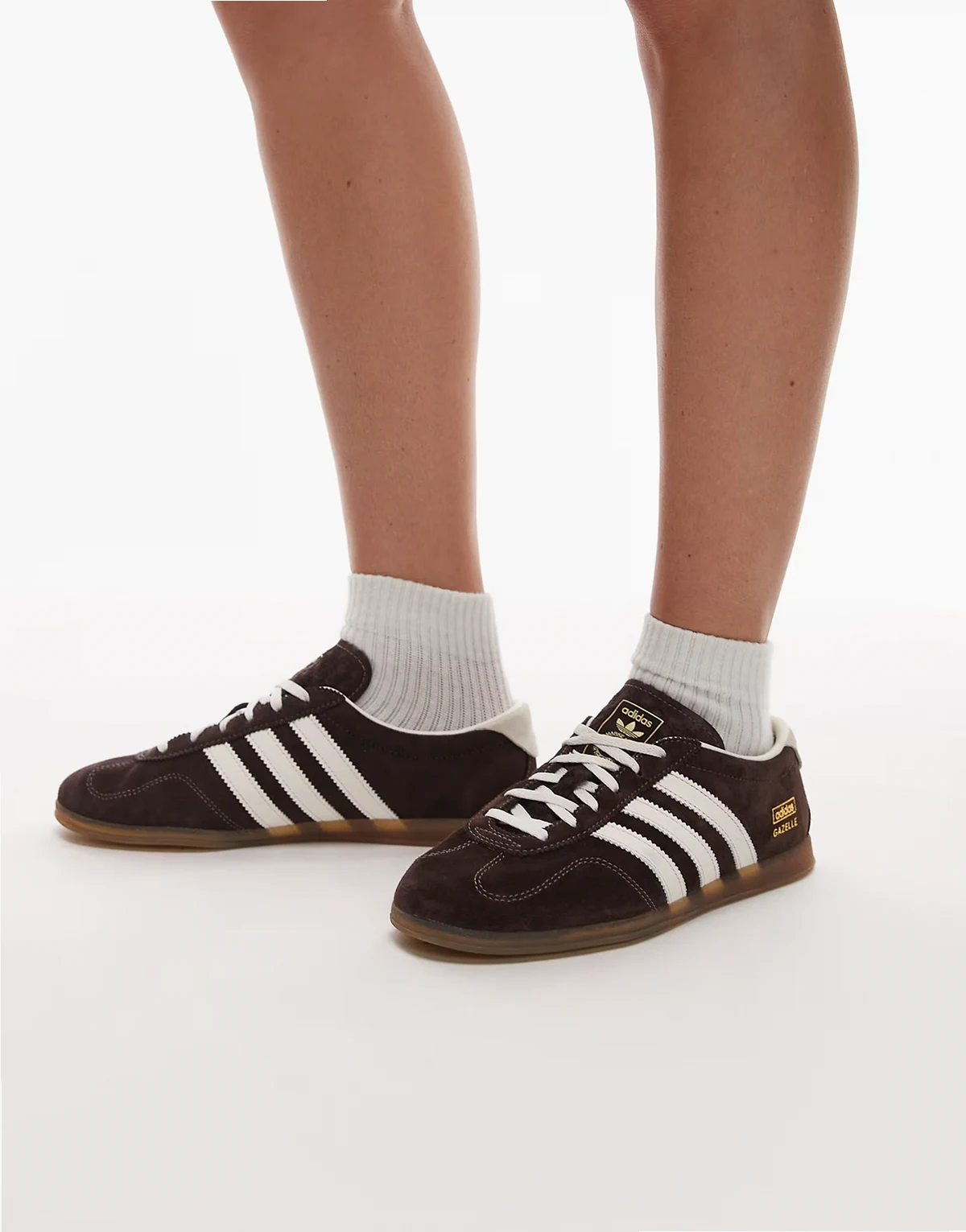 Gazelle Lo Pro sneakers in dark brown and white