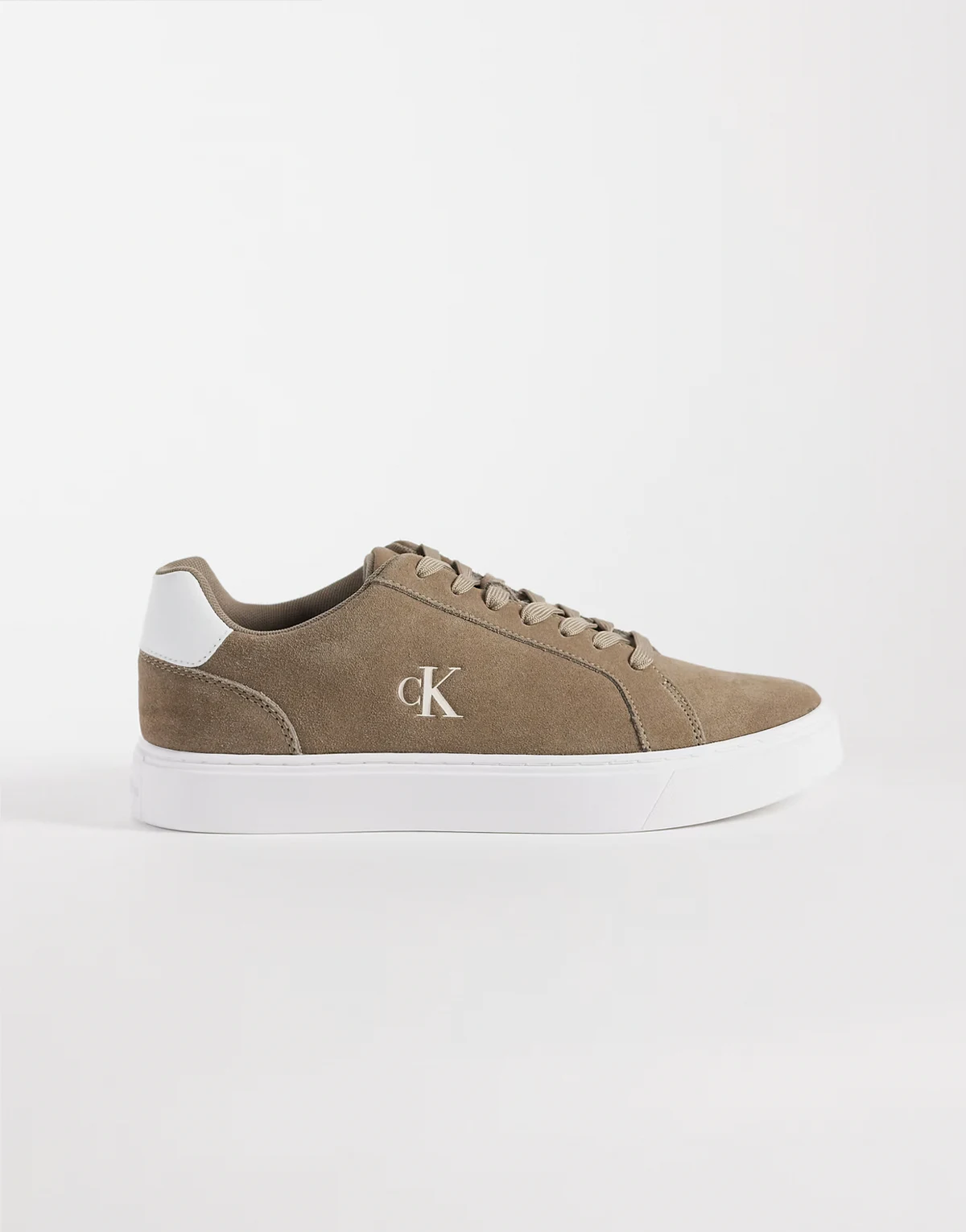 real suede classic cupsole sneakers in white