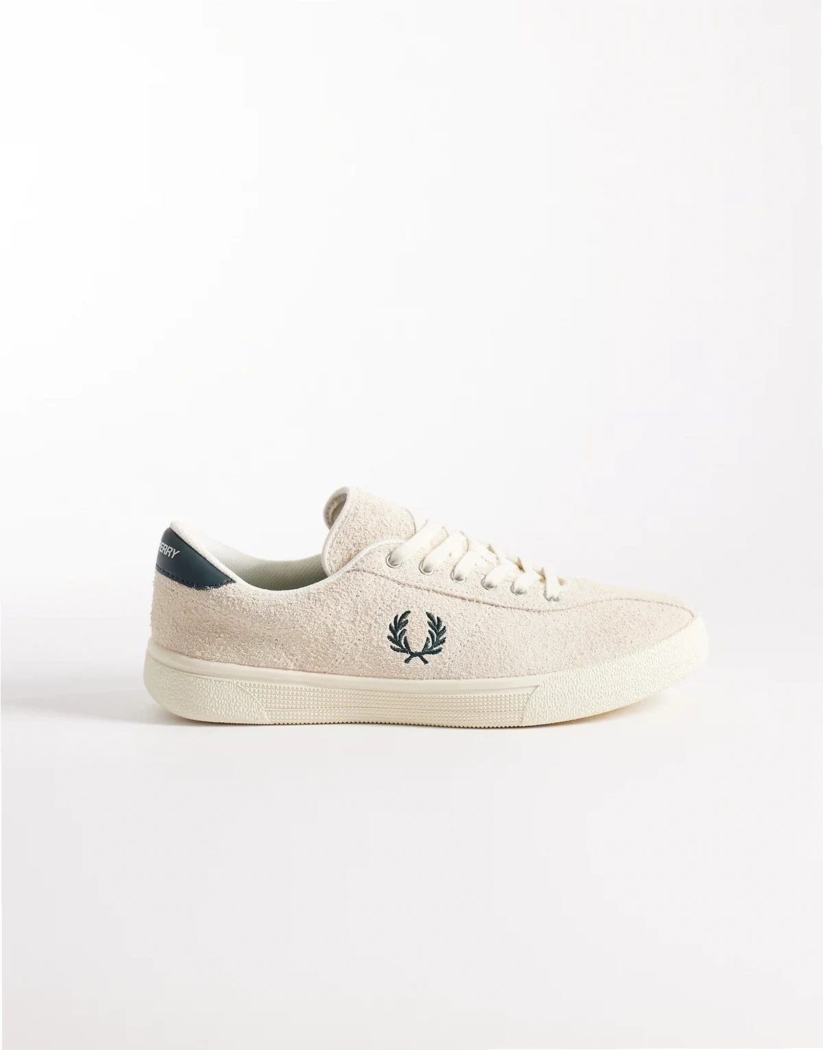 Tennis logo sneakers in ecru