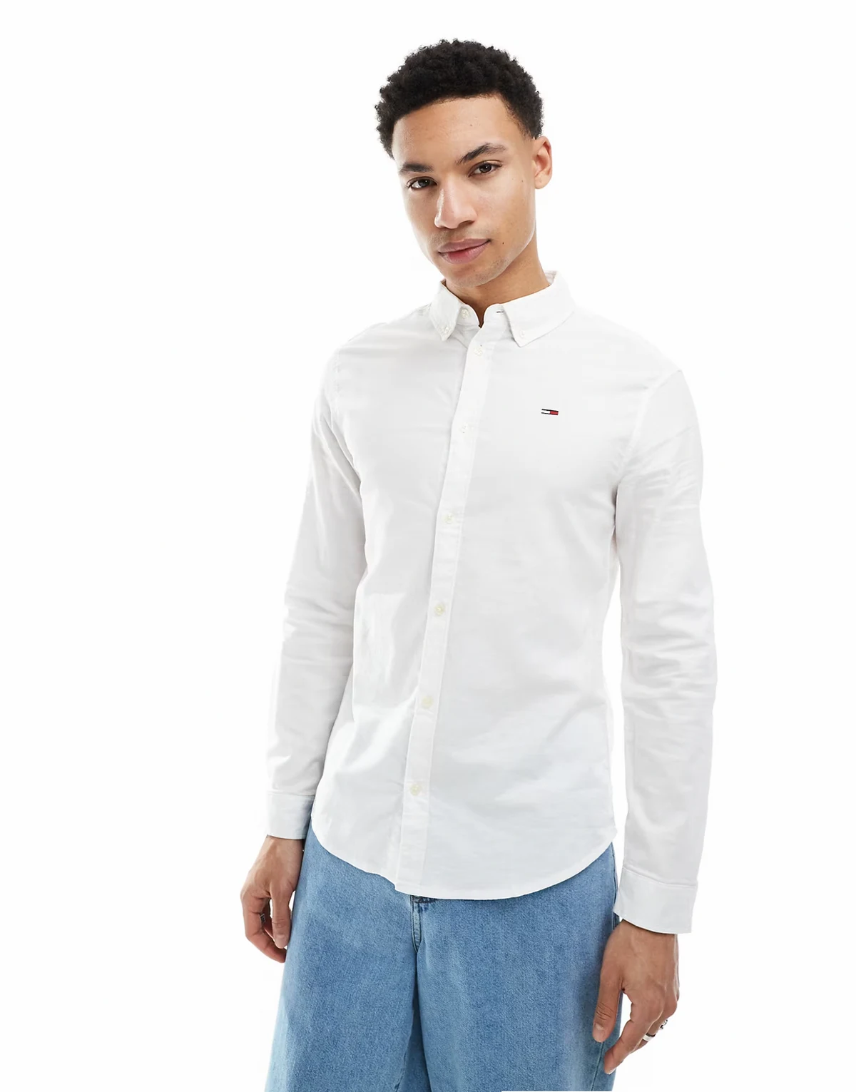 slim fit oxford shirt in white