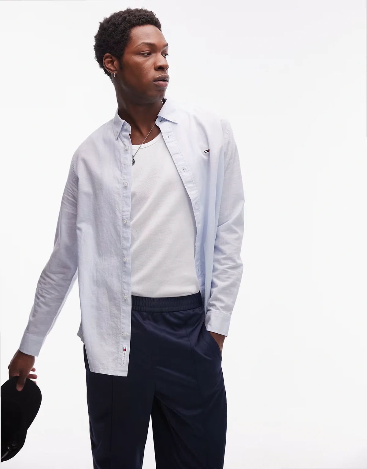 regular linen shirt in blue