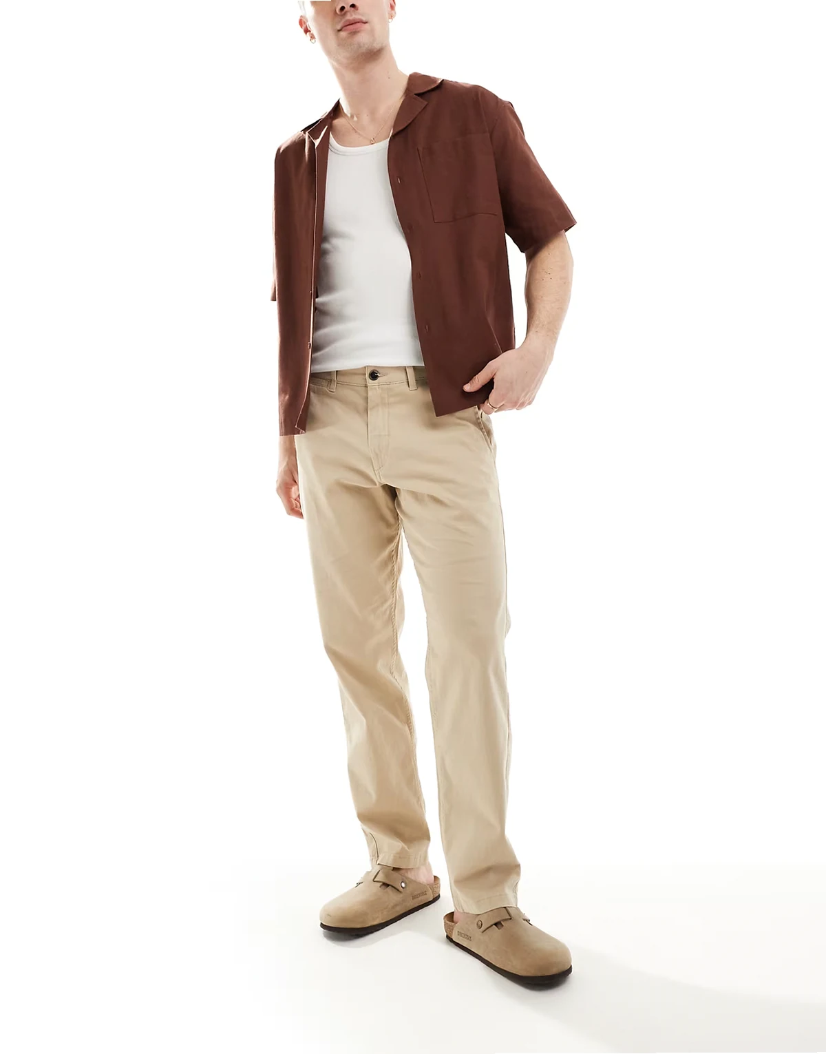 intelligence kane loose fit chino in beige