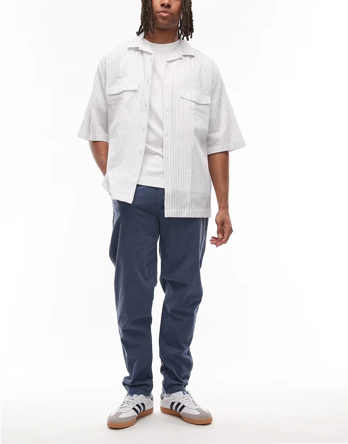 Isaac corduroy pants in dark blue