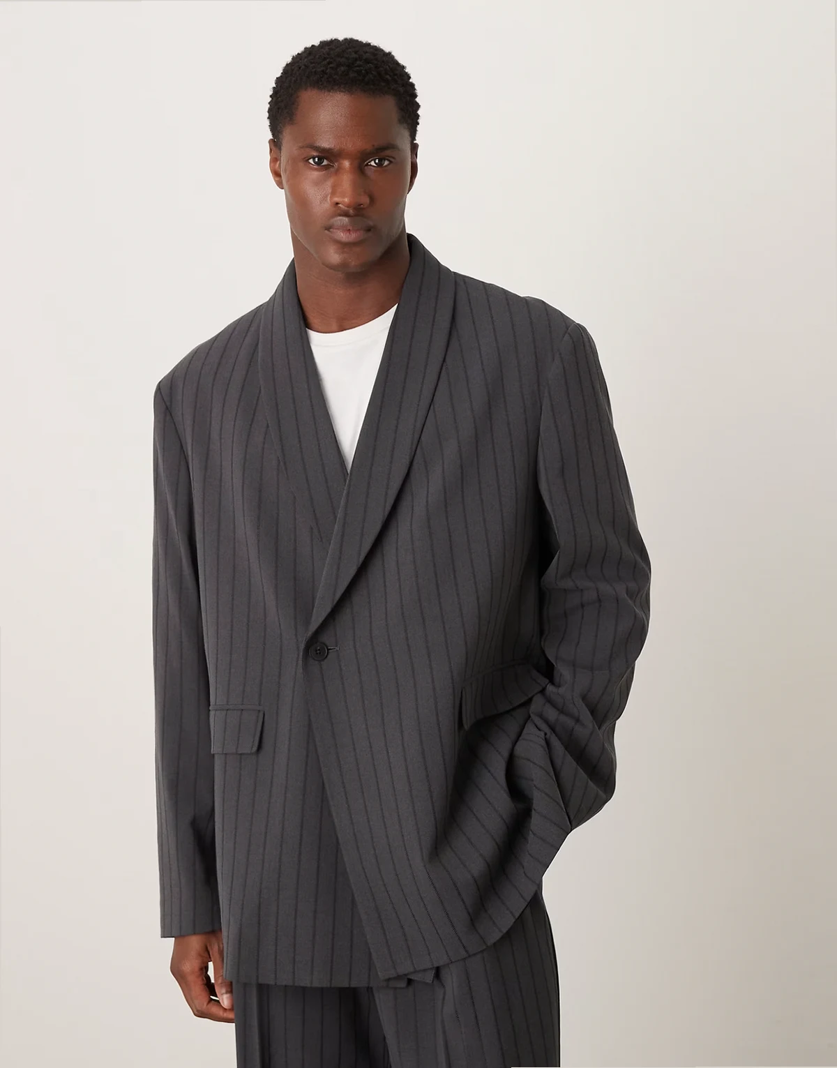 oversized suit jacket in black