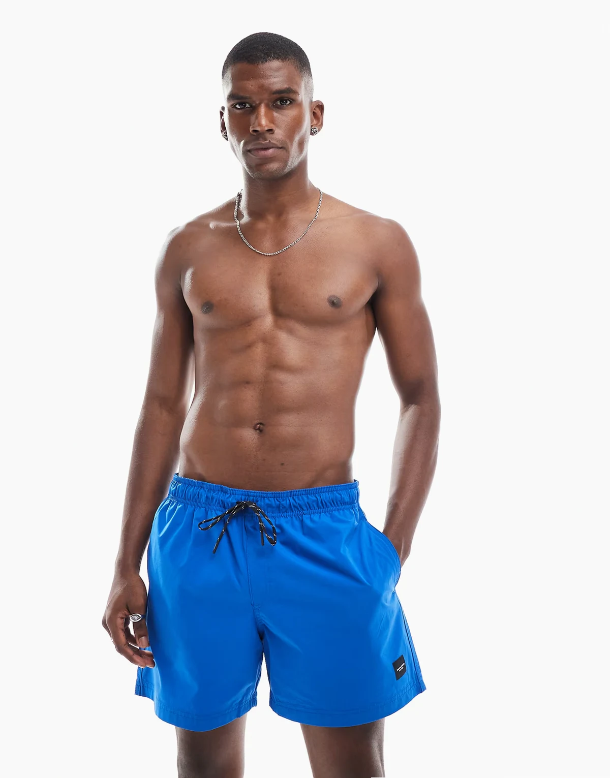 swim shorts in mid blue