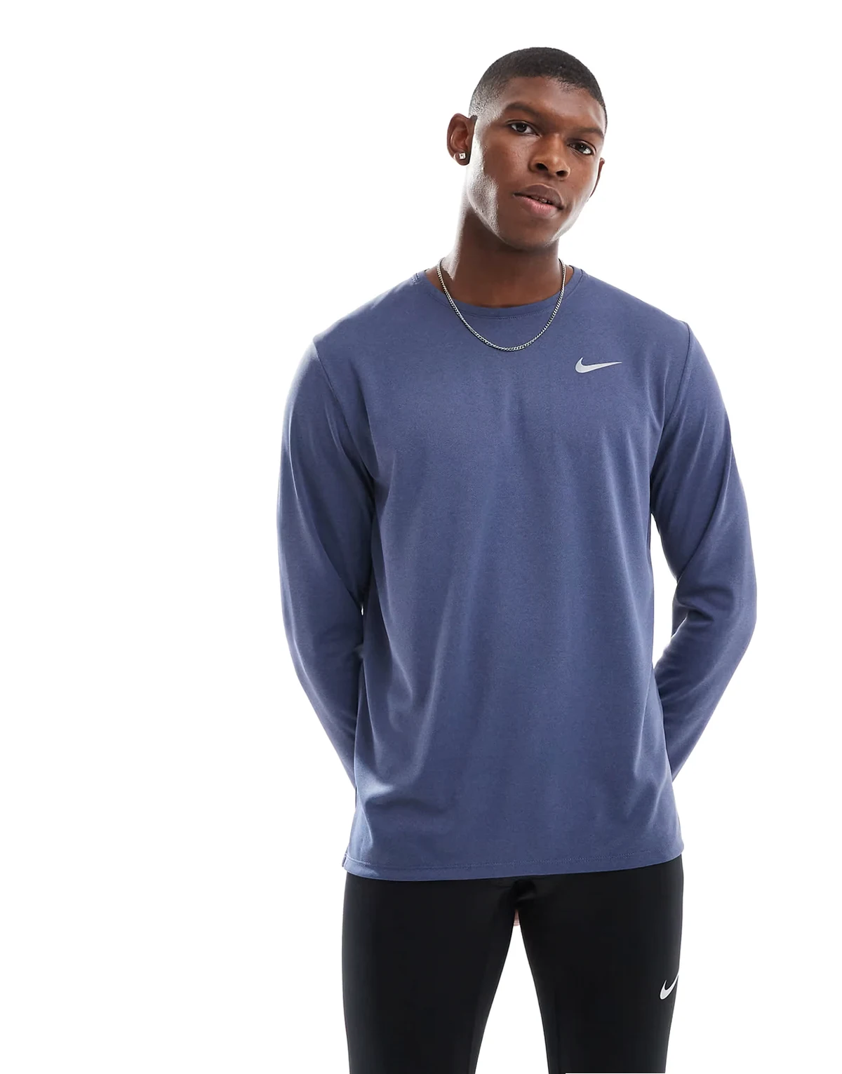 Miler longsleeve T-shirt in dark blue