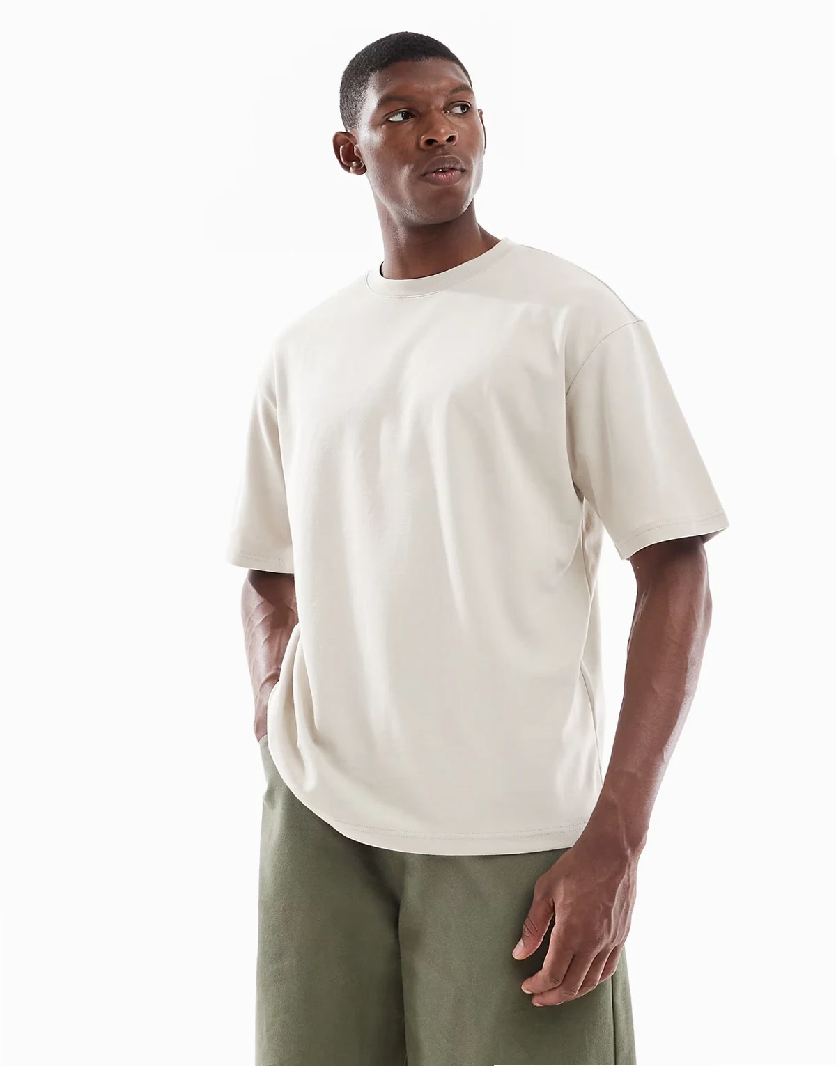relaxed fit airflex t-shirt in stone