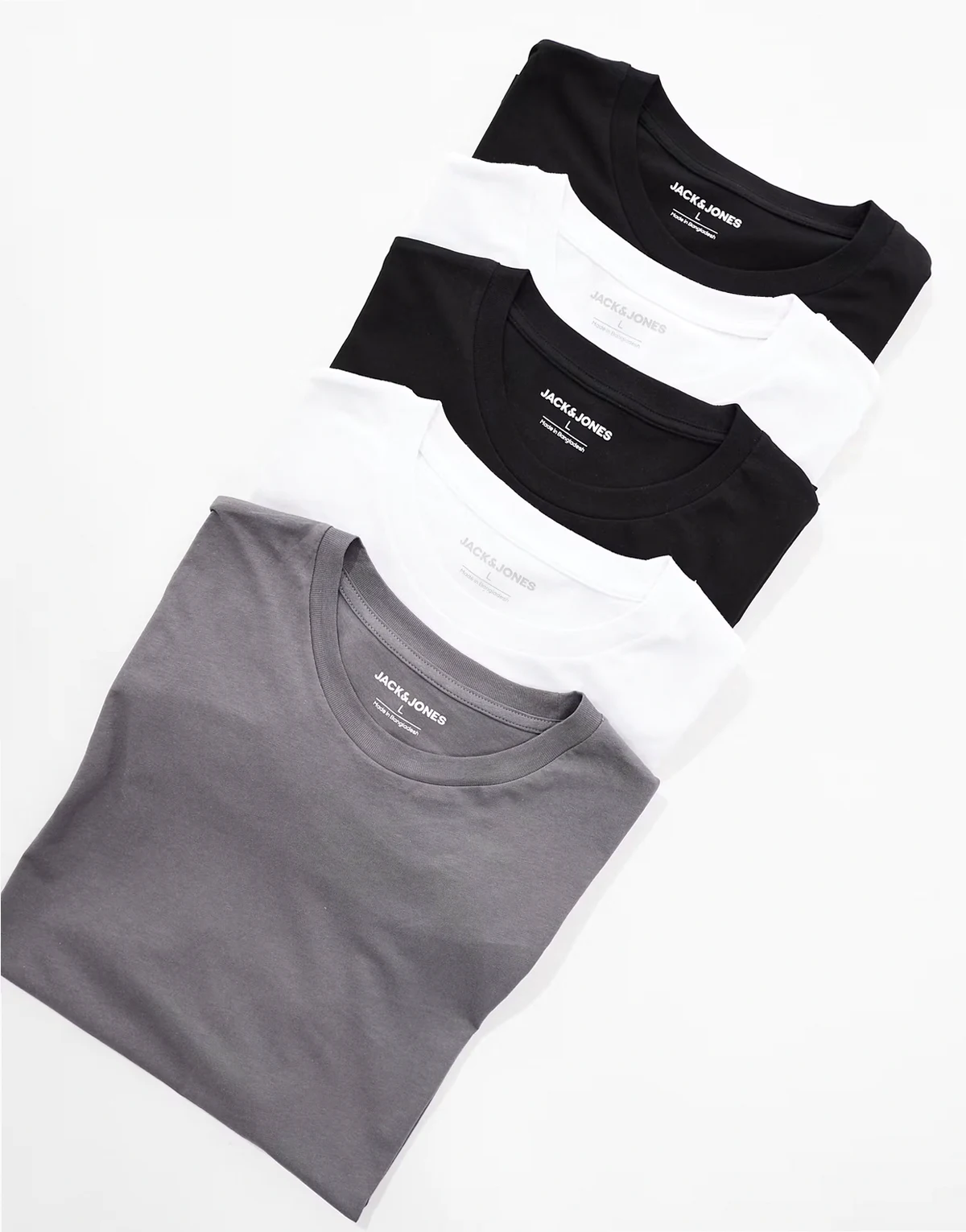 5 pack oversized t-shirt in white multi