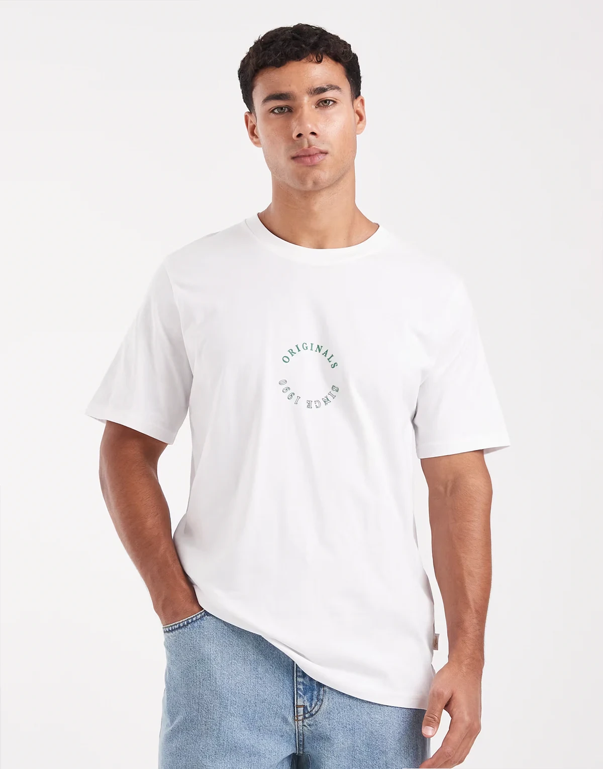 relaxed T-shirt with Originals print in white