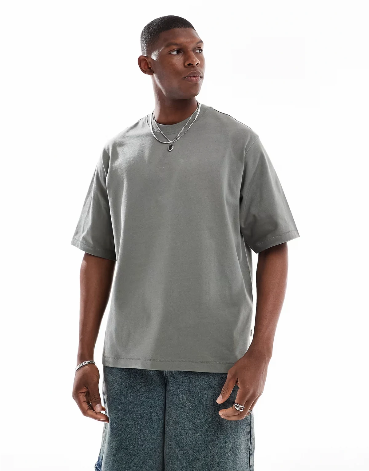 super oversize T-shirt in dark sage