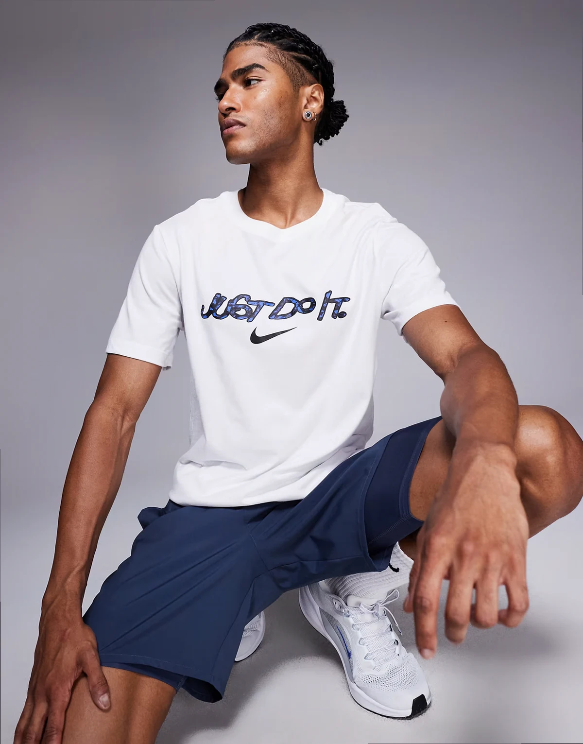 Dri-FIT T-shirt with graphic print in white