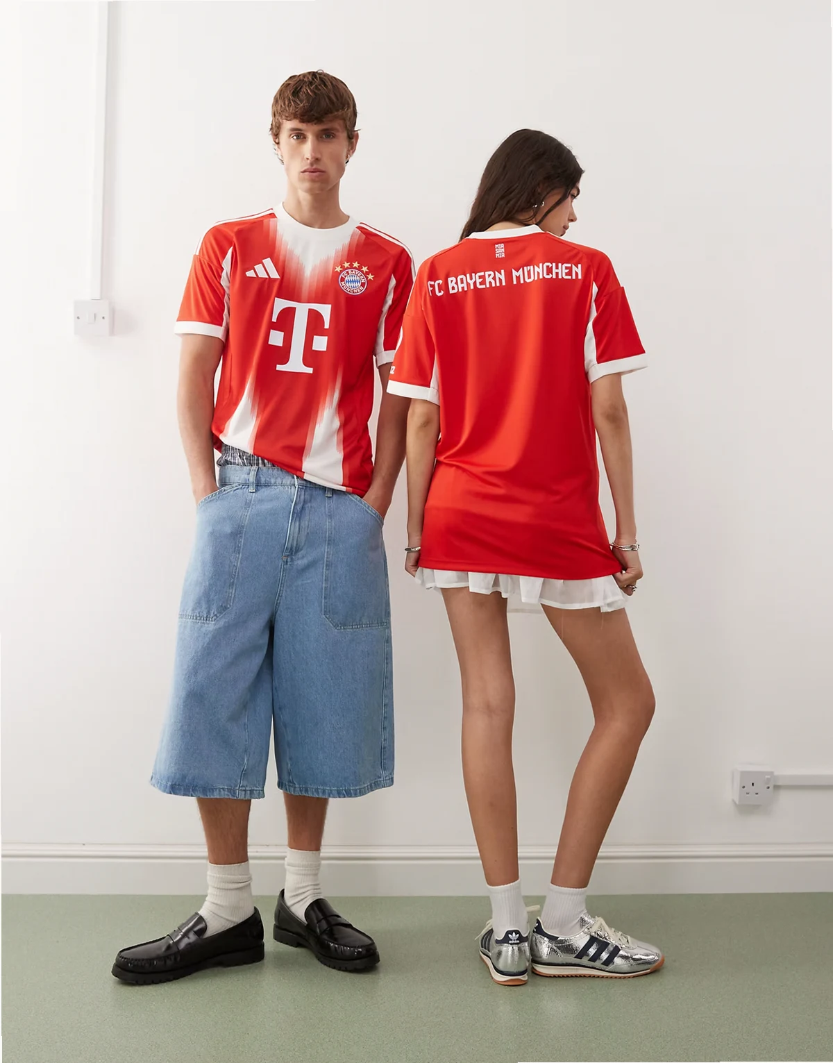 adidas soccer Bayern Munich jersey in red