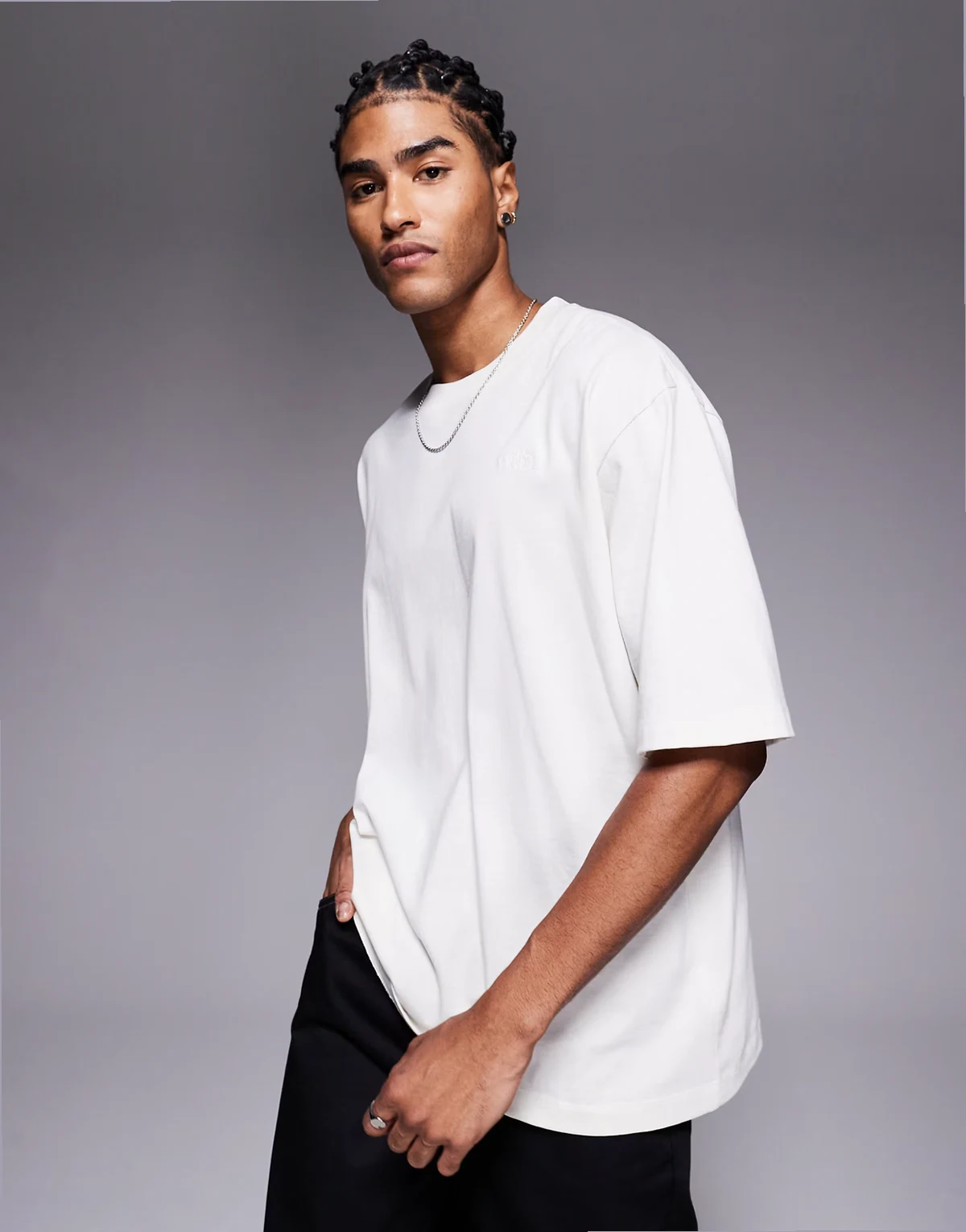 Essential Oversized Short Sleeve T-shirt in off white