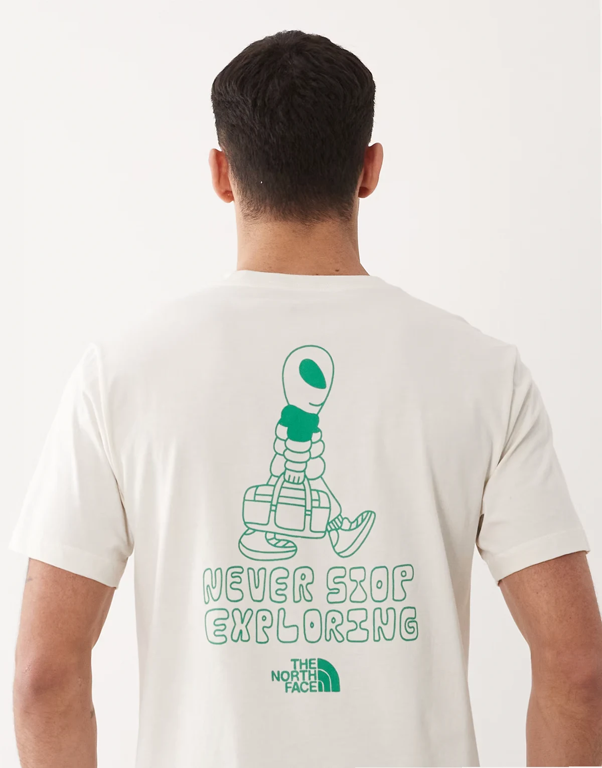 Celestial Drift back print t-shirt in off white