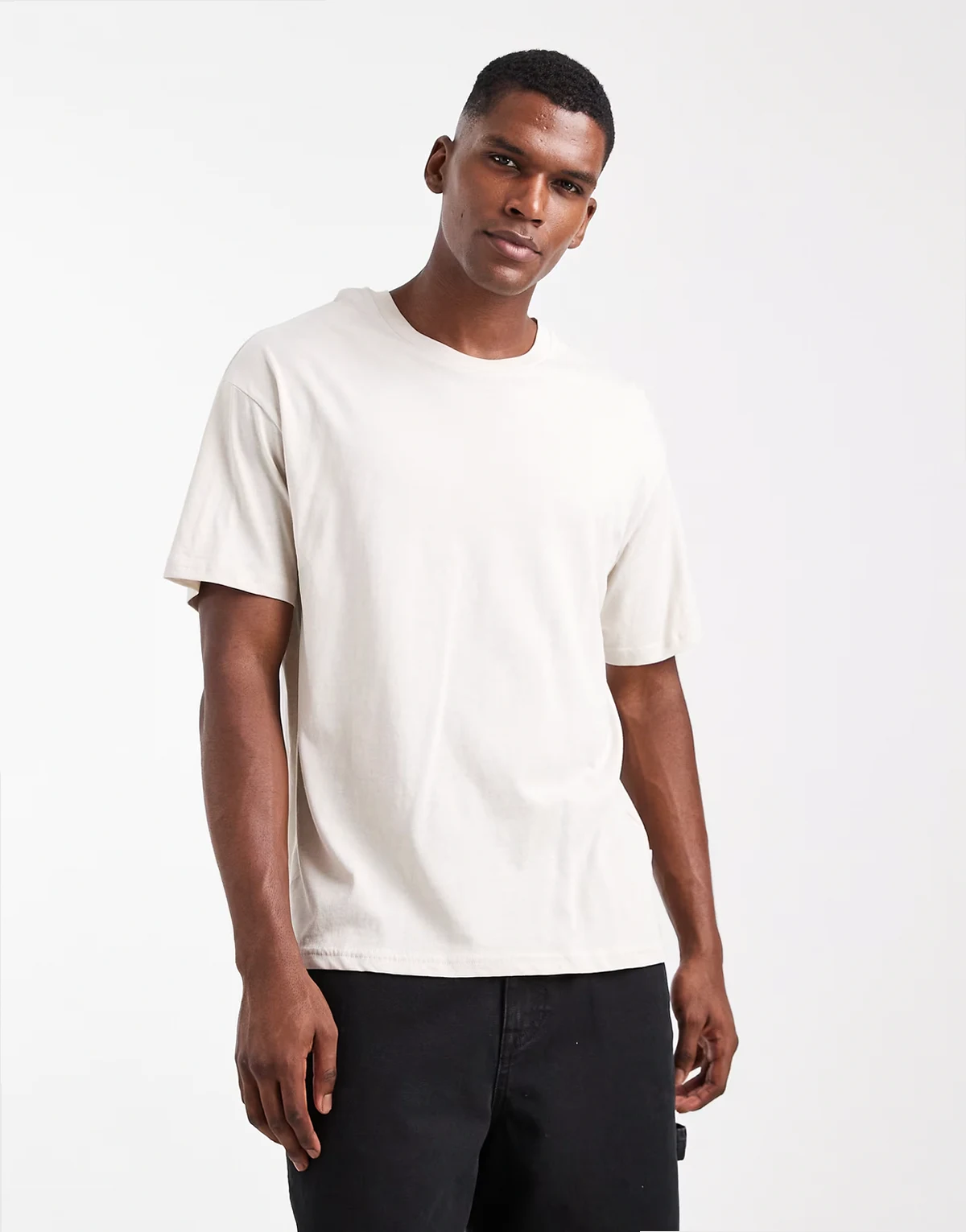 – T-shirt oversize w kolorze ecru