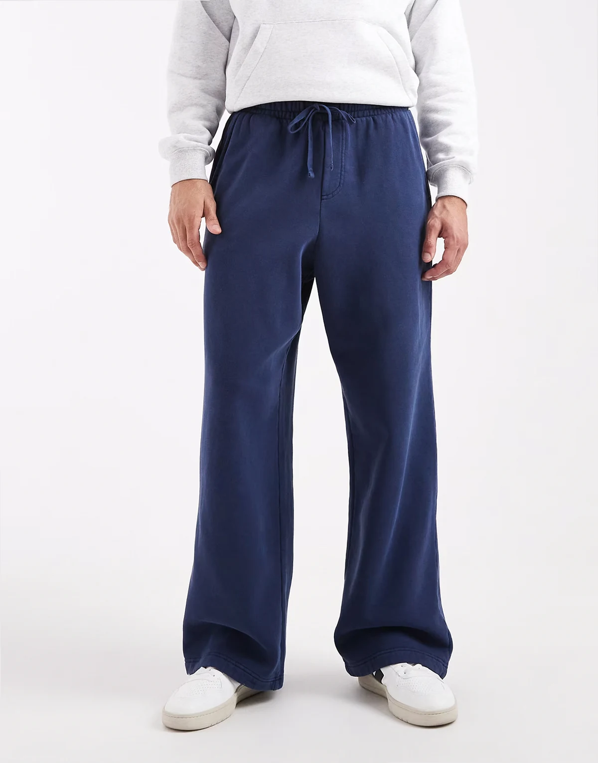 super baggy track pants in indigo