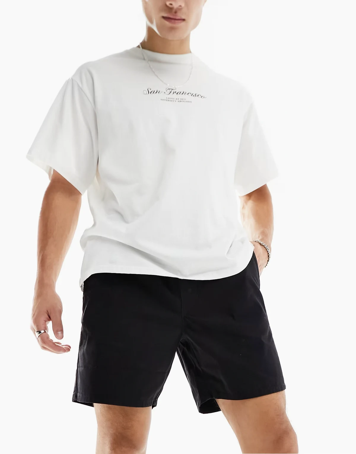 – Olsen – Shorts in Schwarz mit normalem Schnitt