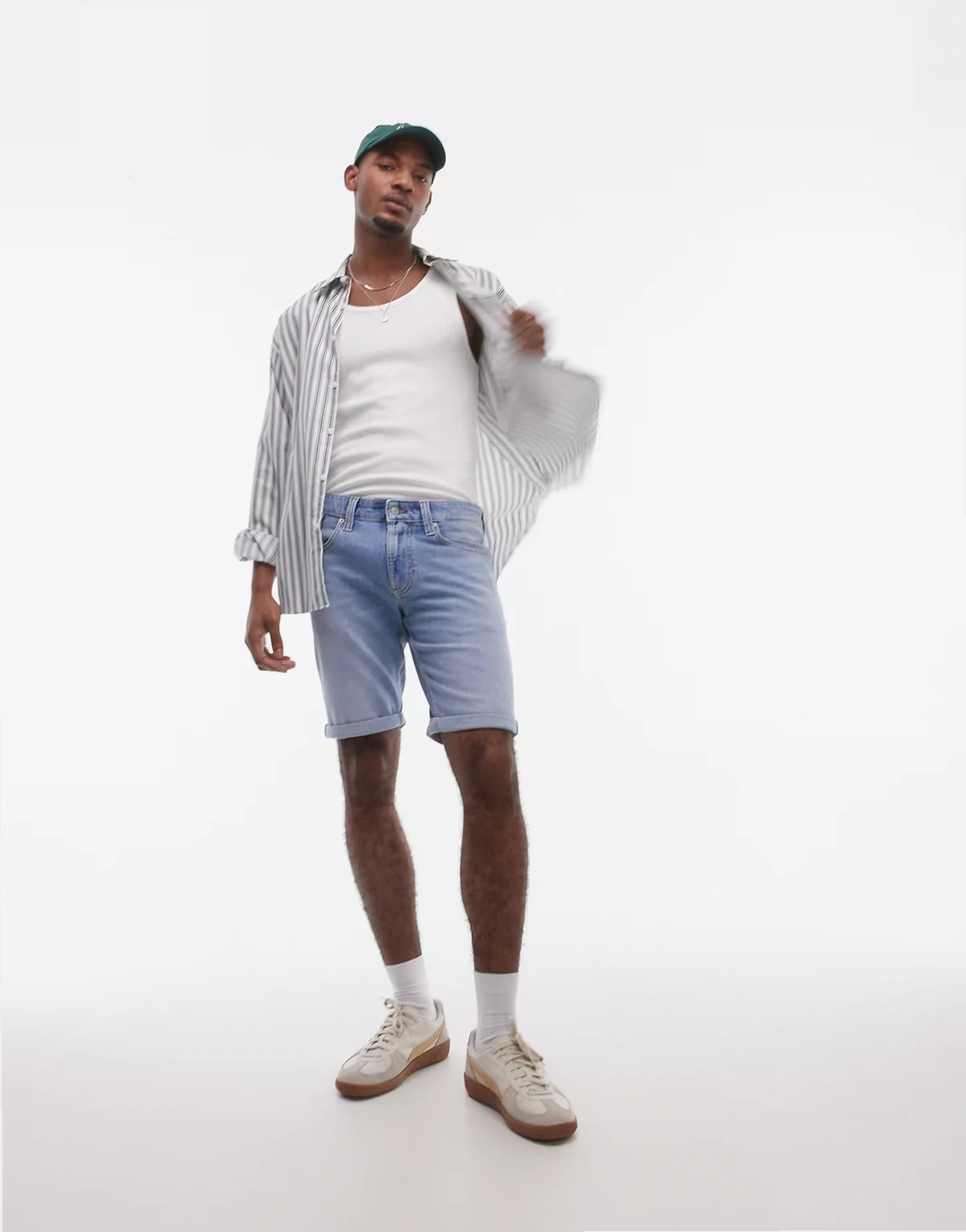 Ronnie denim shorts in medium wash
