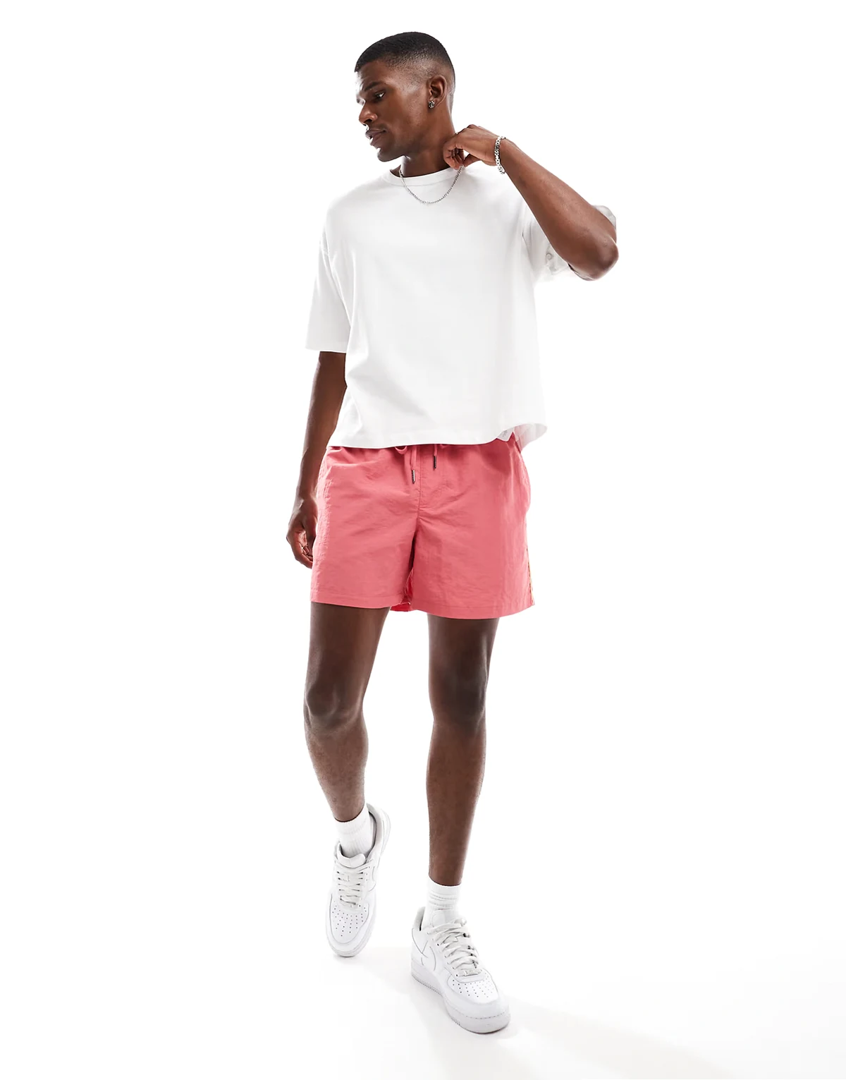 – Alltags-Shorts in Rosa mit Paspelierung