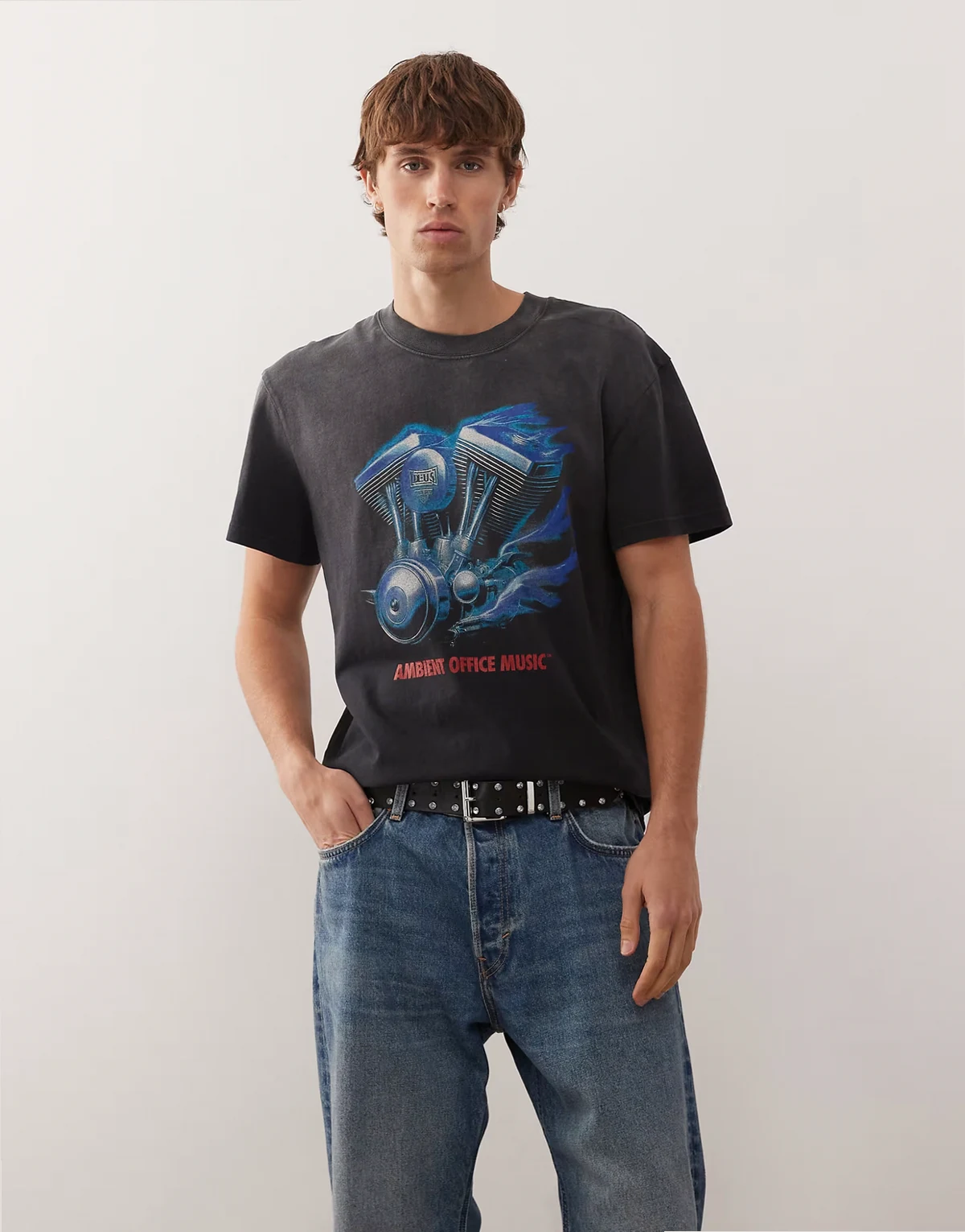 productive hum vintage fit t-shirt in washed black