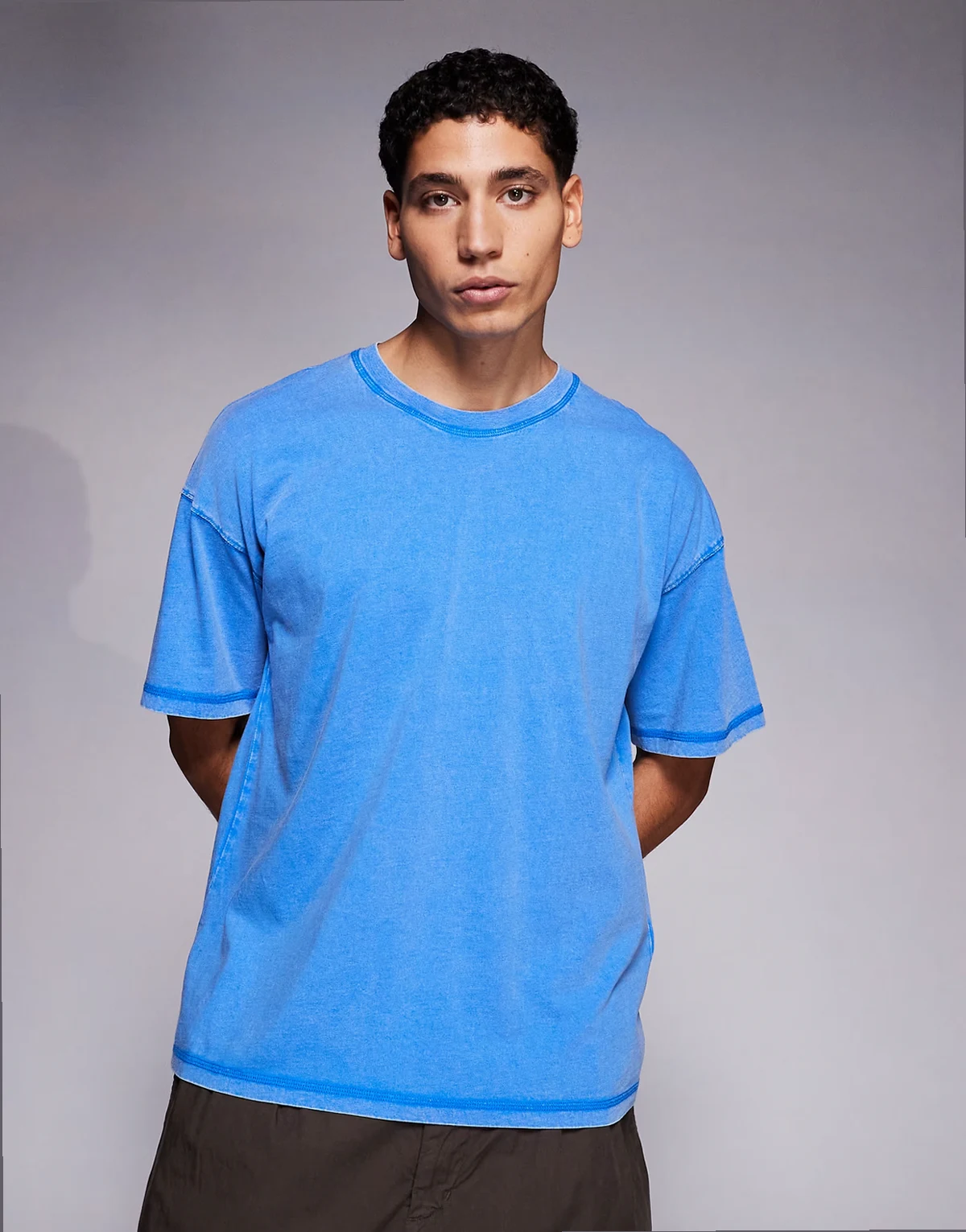 oversized t-shirt in washed blue