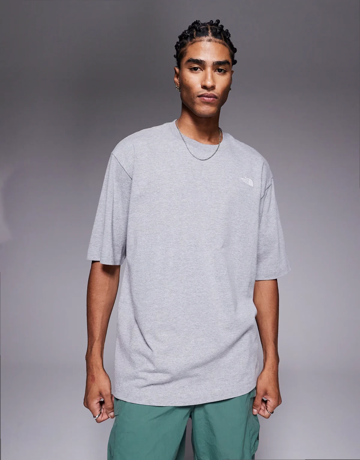 Essential Oversized Short Sleeve T-shirt in gray