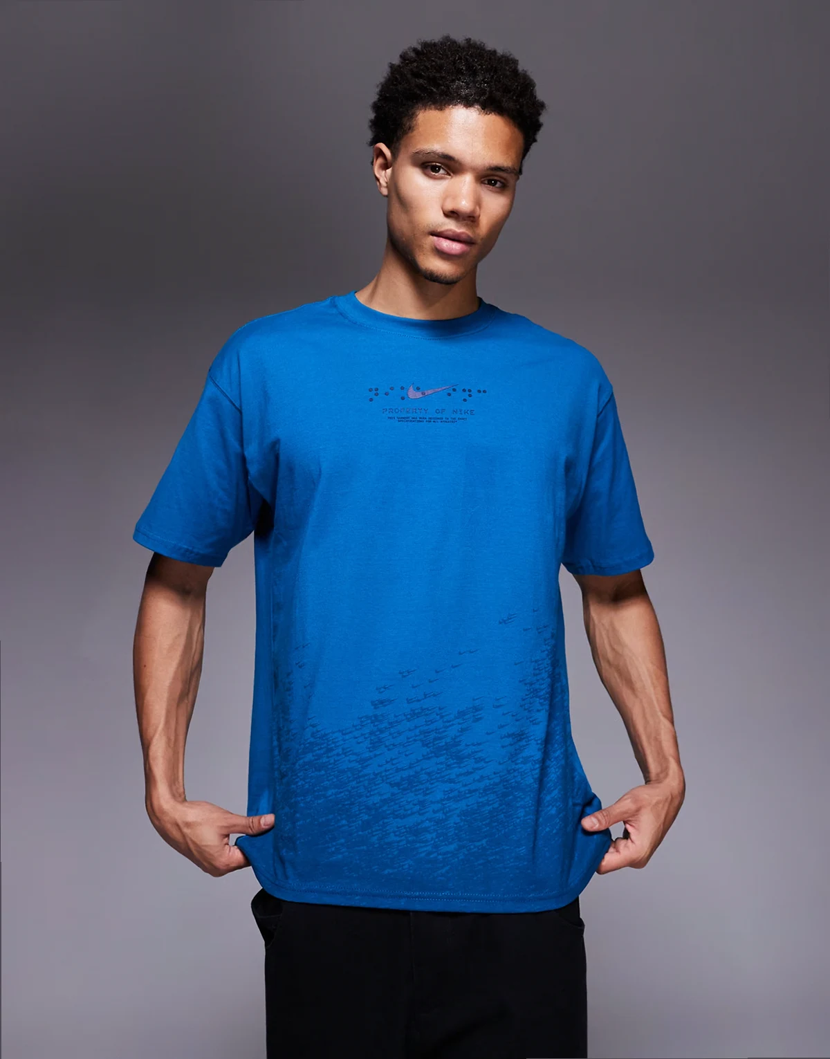 Air Max print T-shirt in blue