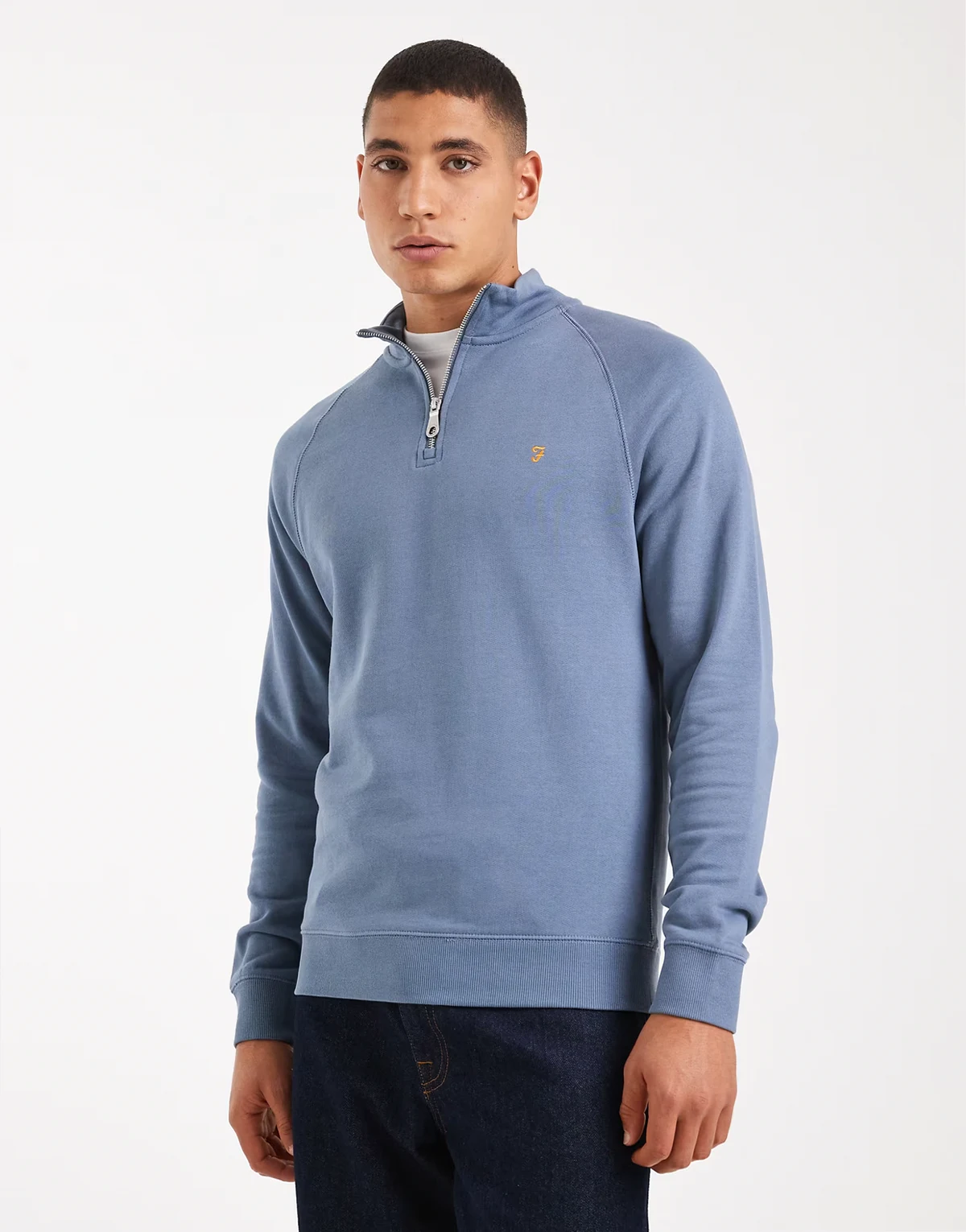jim half zip sweatshirt in blue