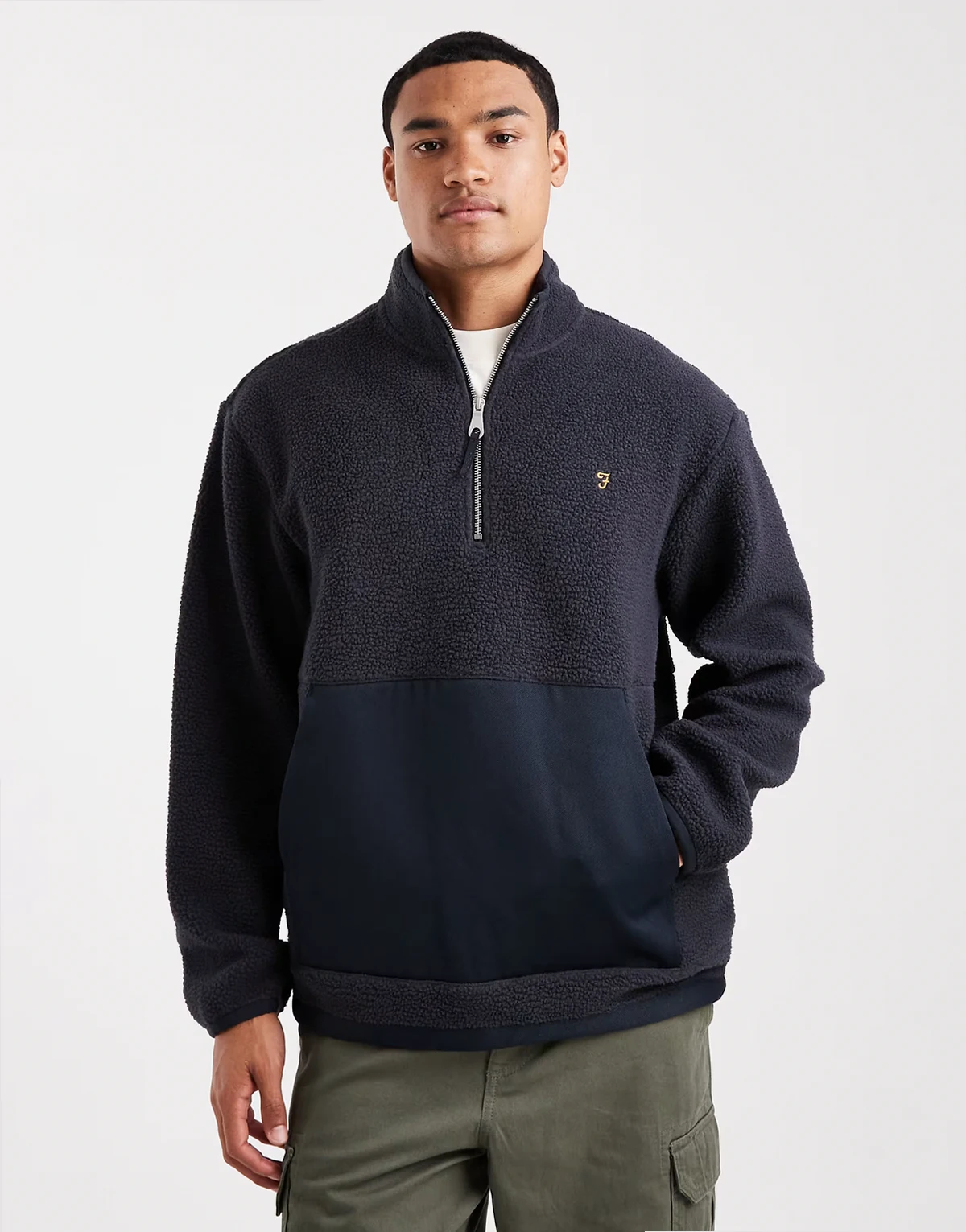 Mews 1/4 zip fleece in navy