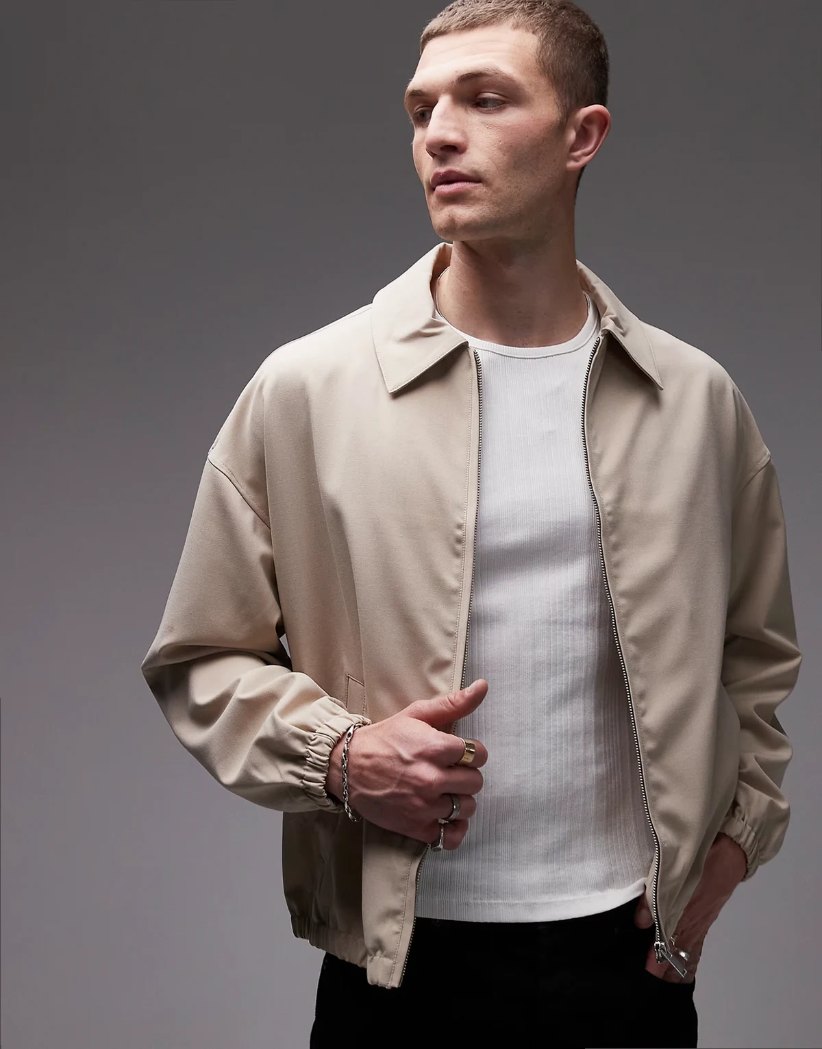  – Harrington-Jacke in Stone