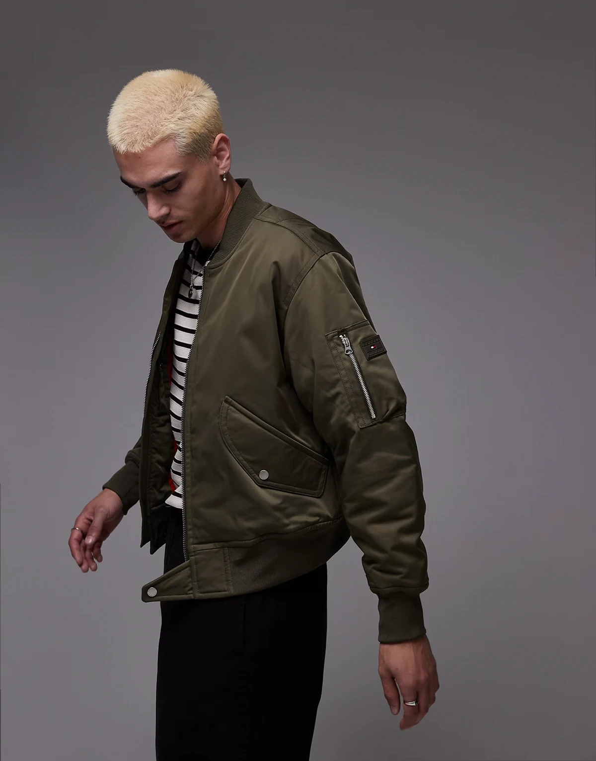 – Zielona kurtka parka premium