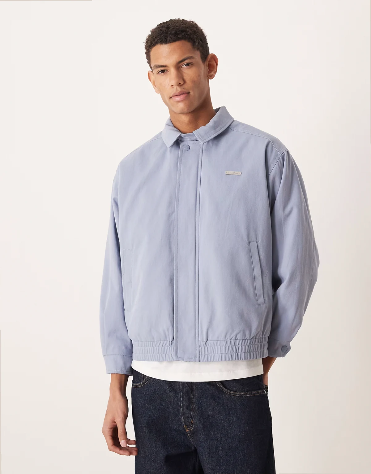 the carlo relaxed fitted jacket in sky blue