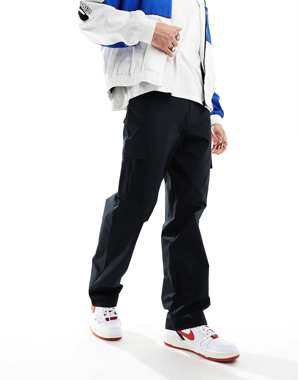 Club woven cargo pants in black