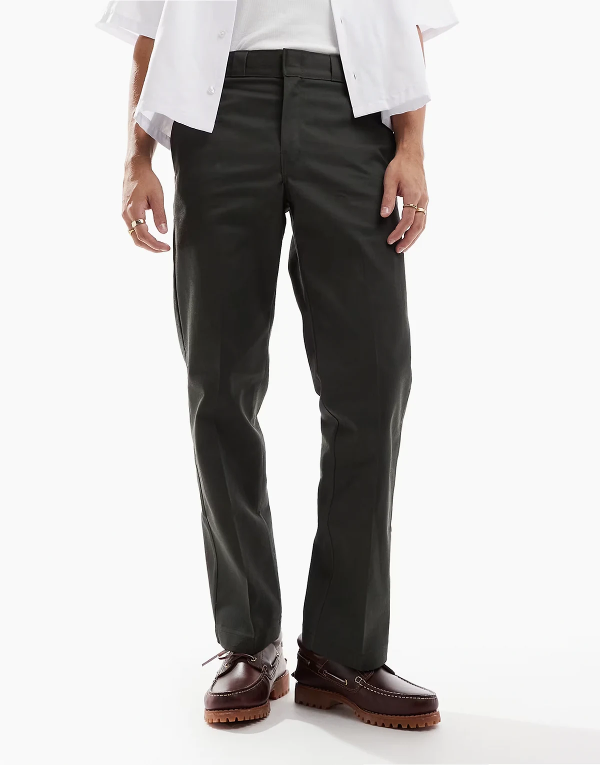 874 straight leg work pants in olive green