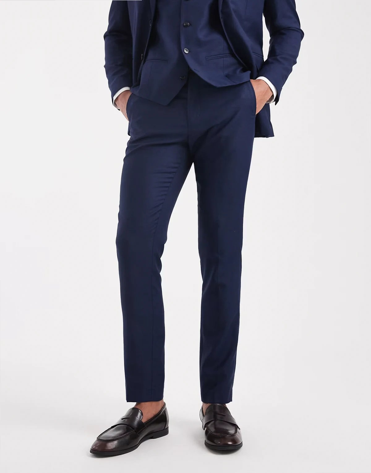super slim pants in dark navy