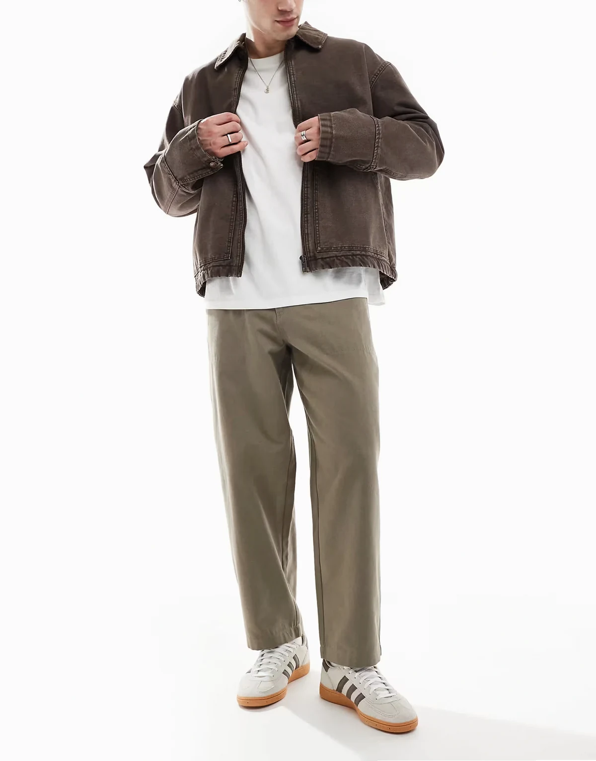 barrel worker pants in light khaki