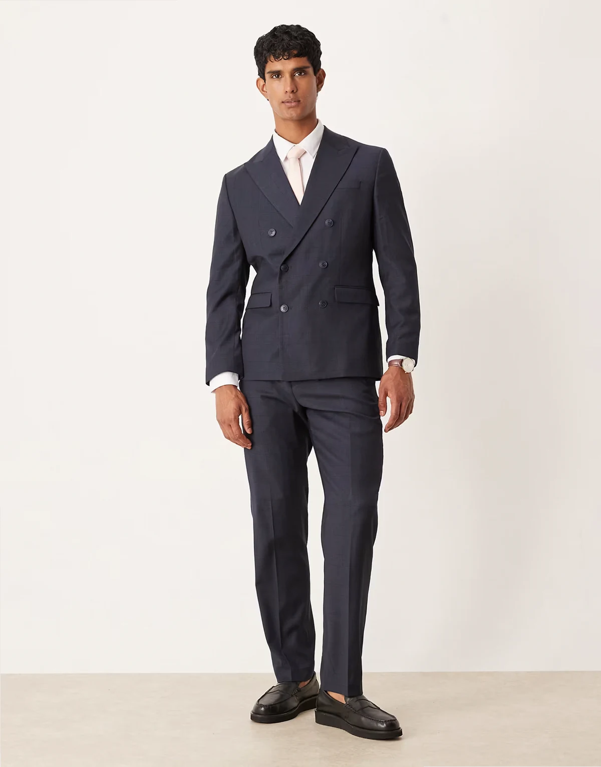 – Anzughose in Marineblau