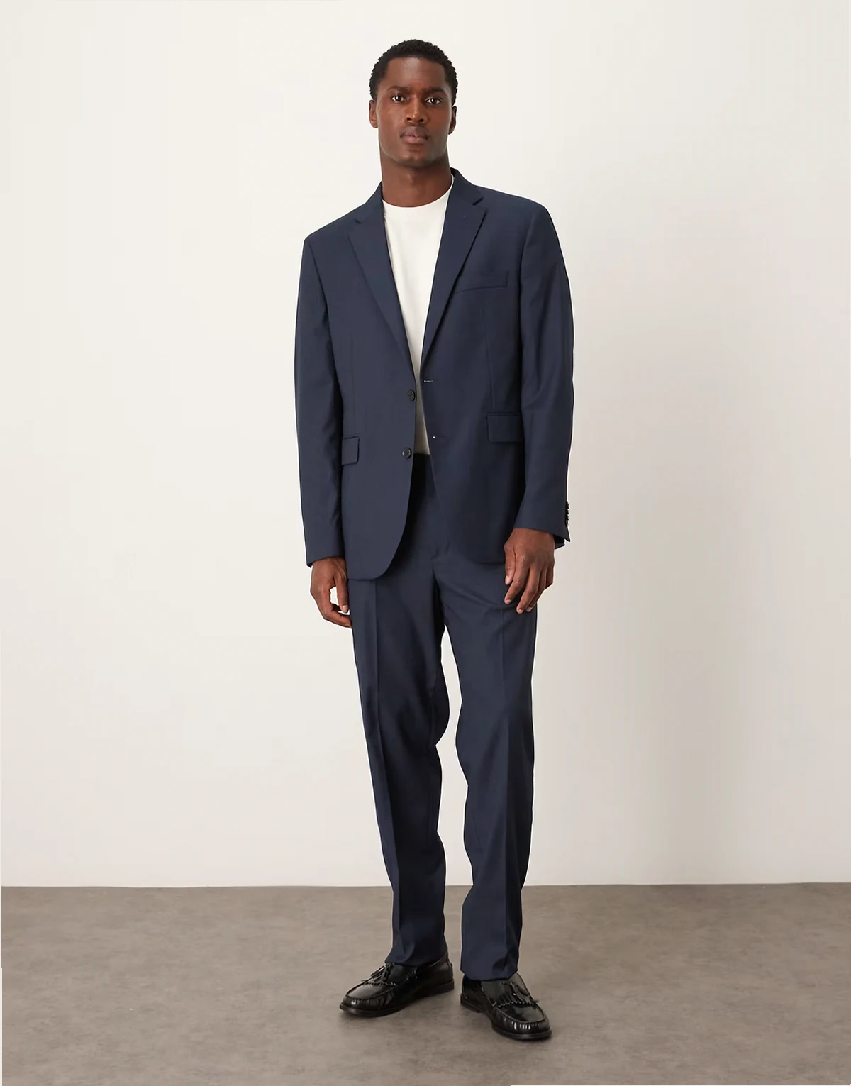 – London – Granatowe eleganckie spodnie, część zestawu