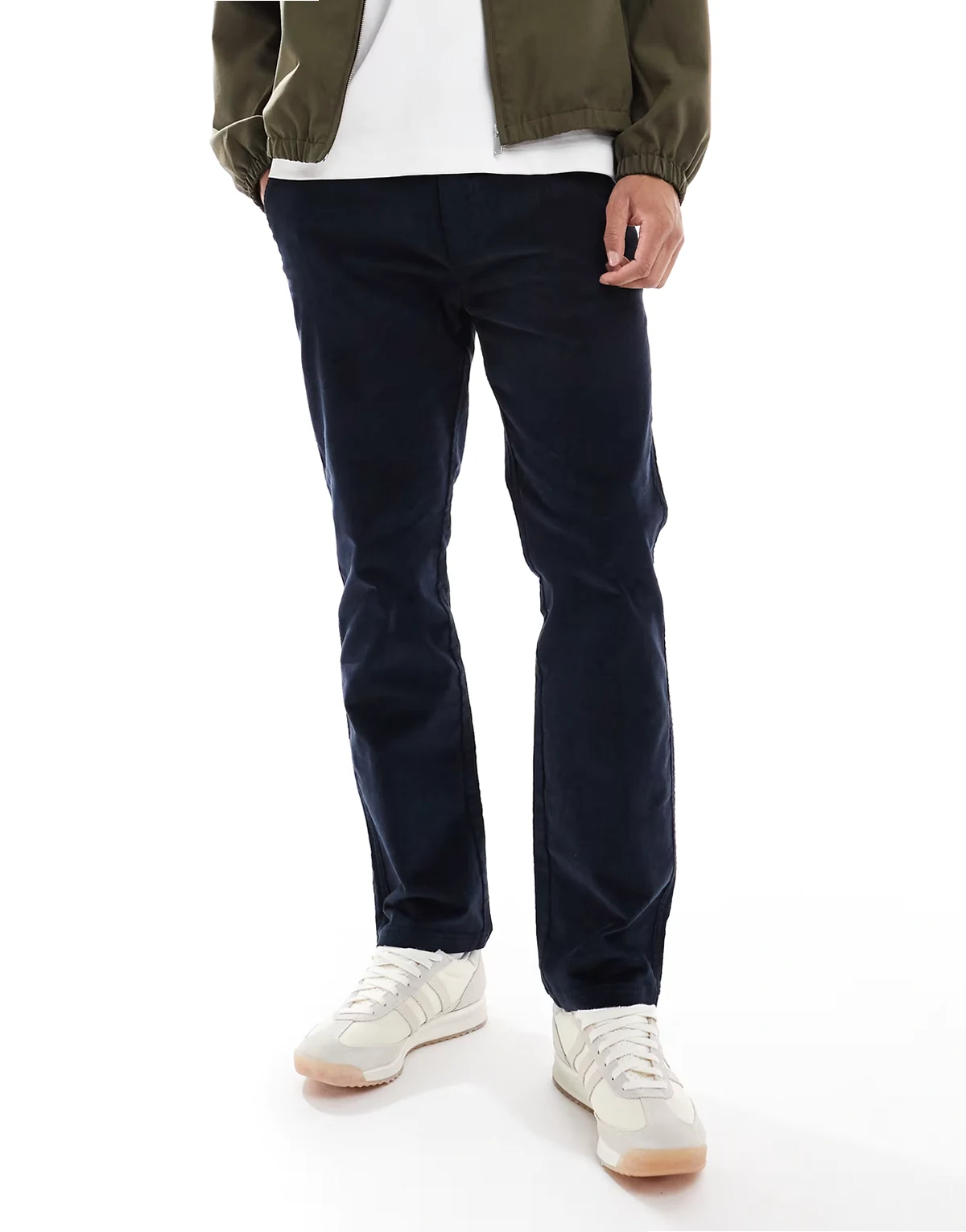 regular fit chino pants in navy