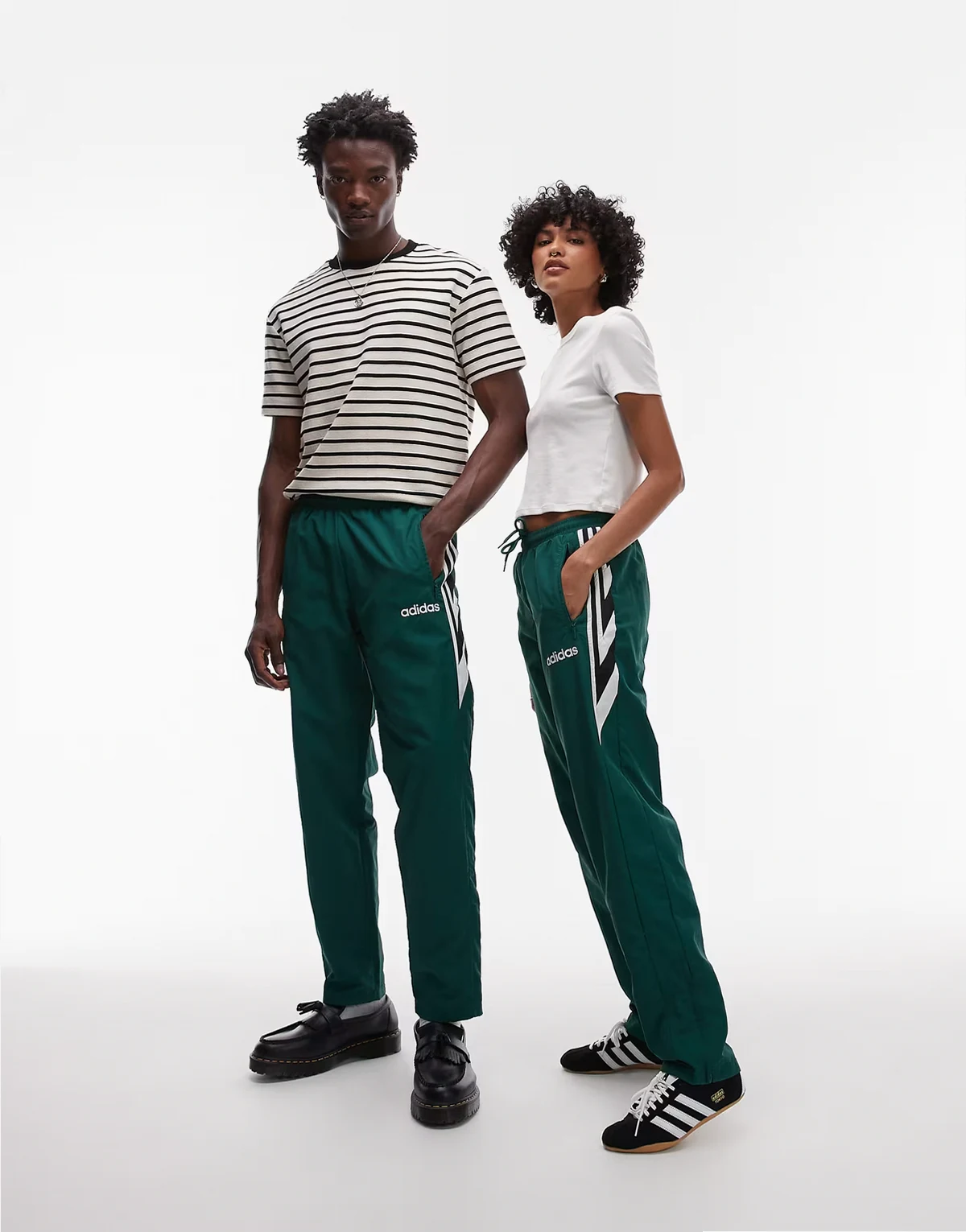 Sport track pants in dark green