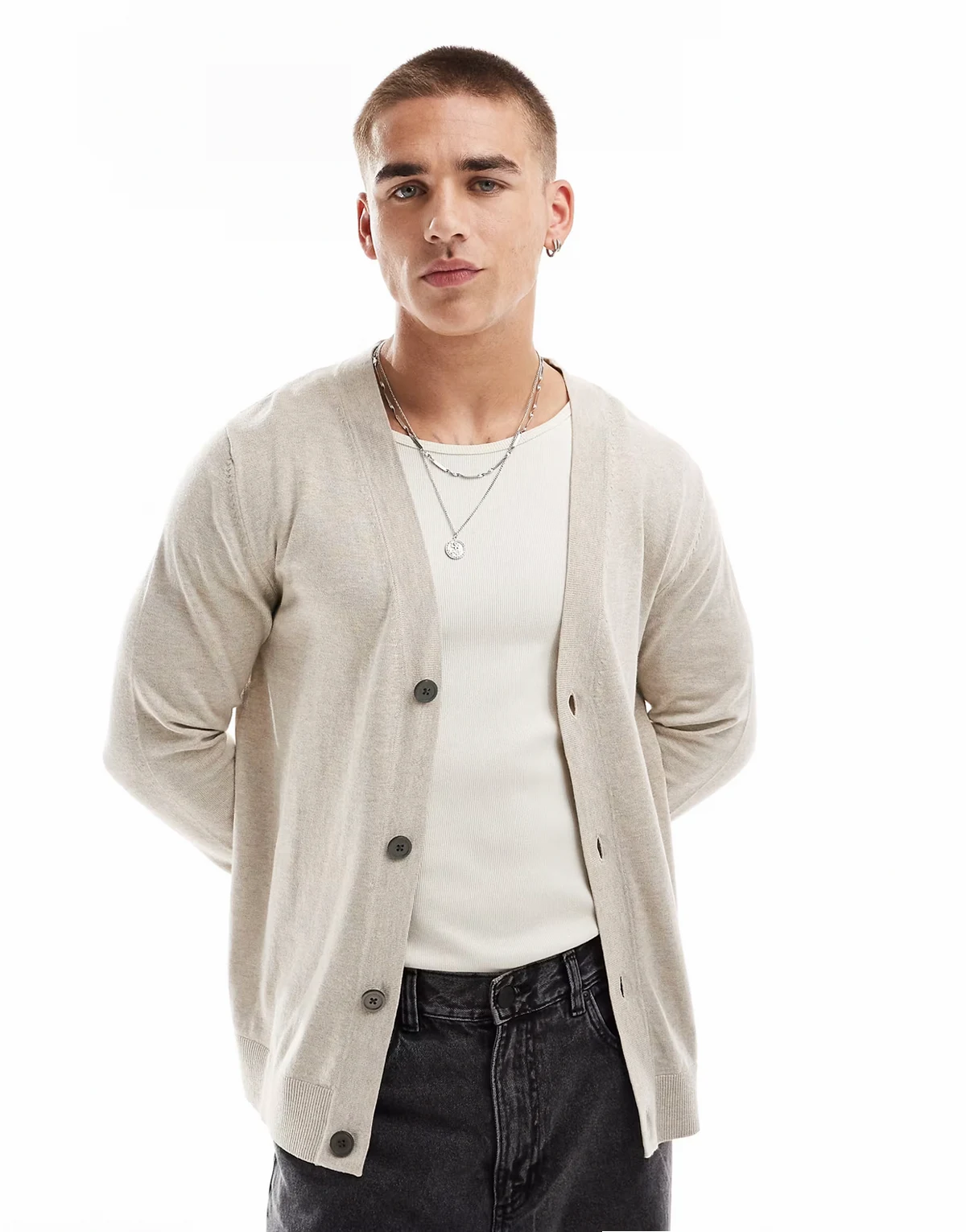 lightweight cardigan in beige