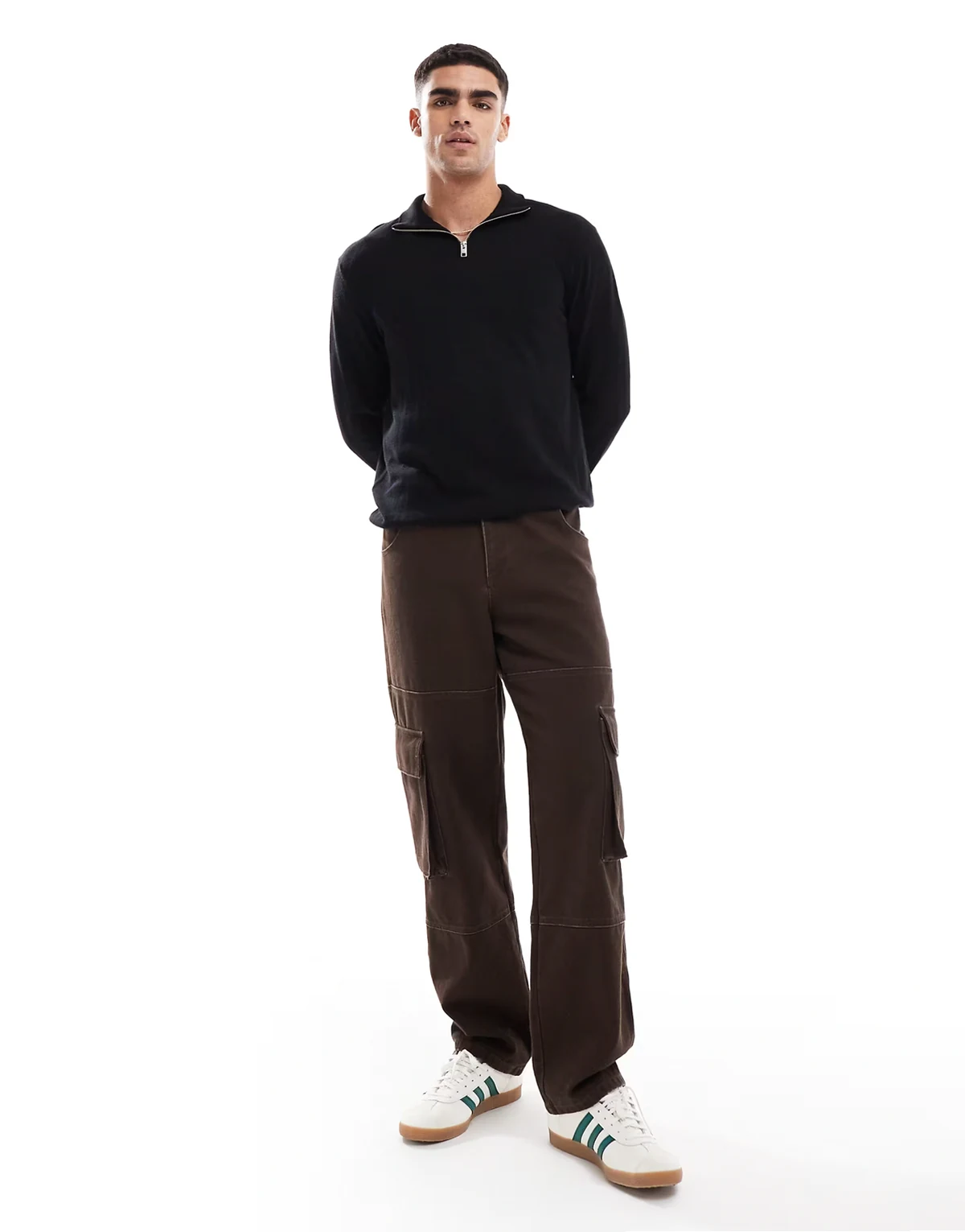 knit half zip sweater