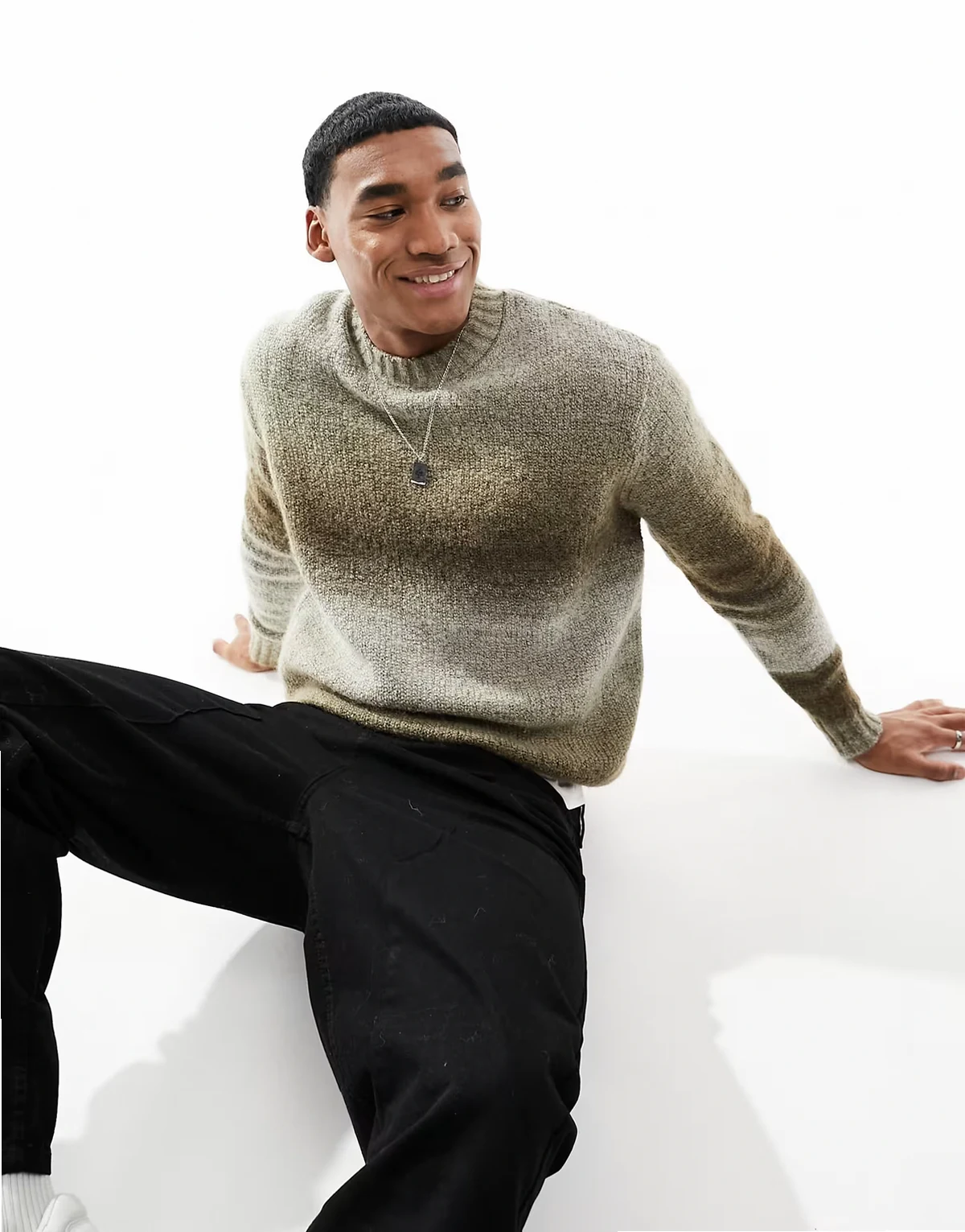 – Oversize-Strickpullover mit Farbverlauf