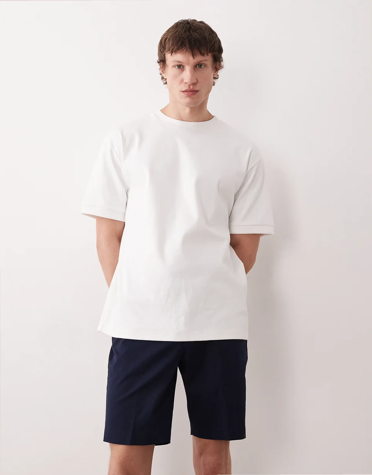 – Elegante Slim-Fit-Chino-Shorts in Marineblau mit hohem Baumwollanteil