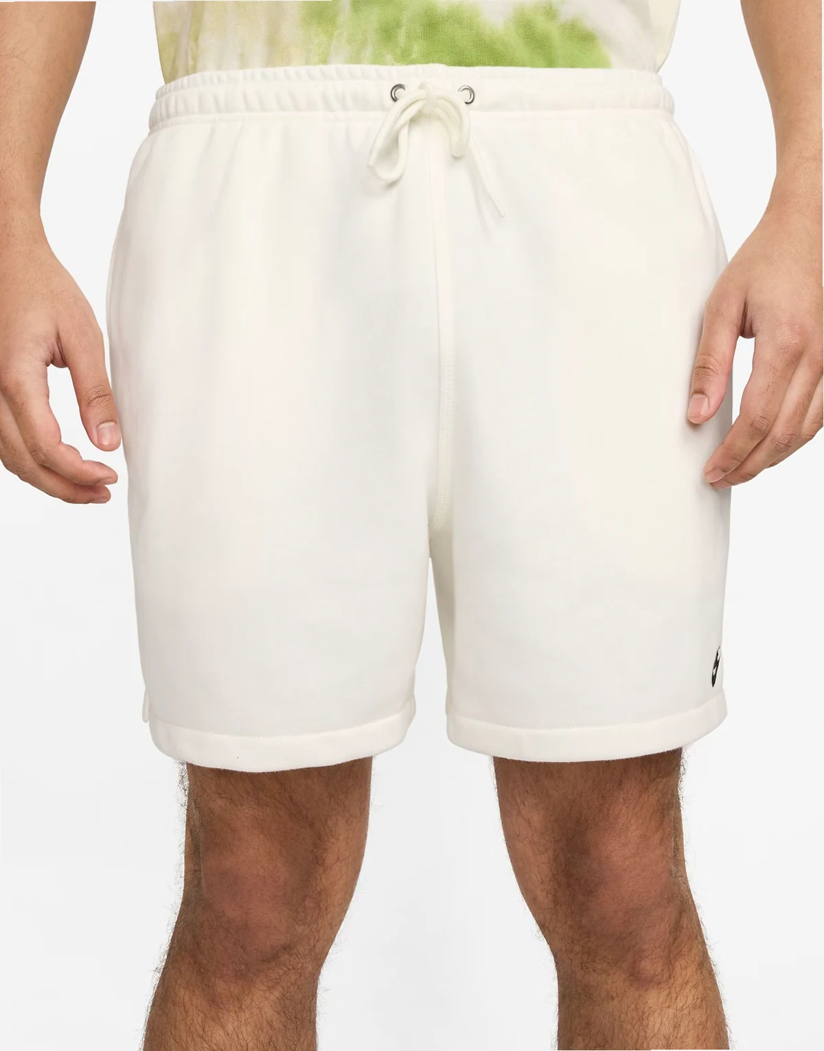 Club French Terry shorts in off white