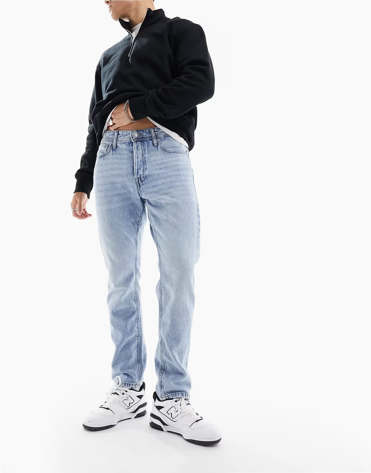 Essentials Chris straight jean light wash blue