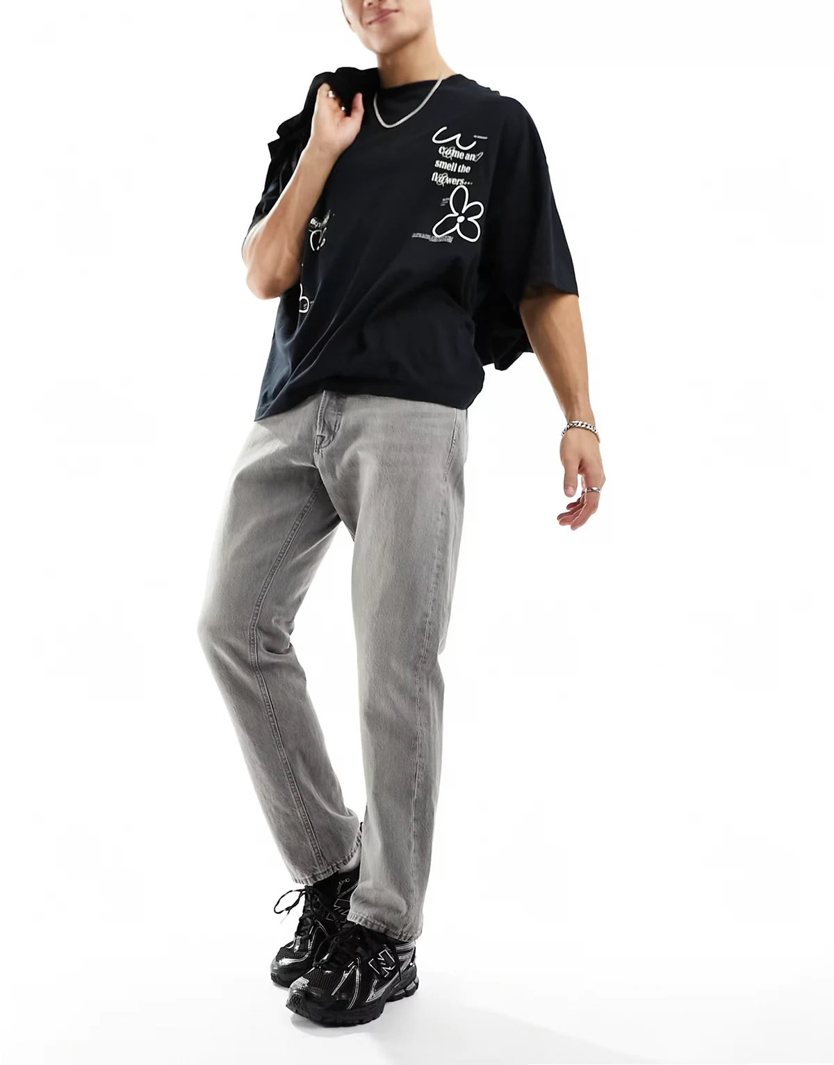 Intelligence Chris loose fit jeans in gray