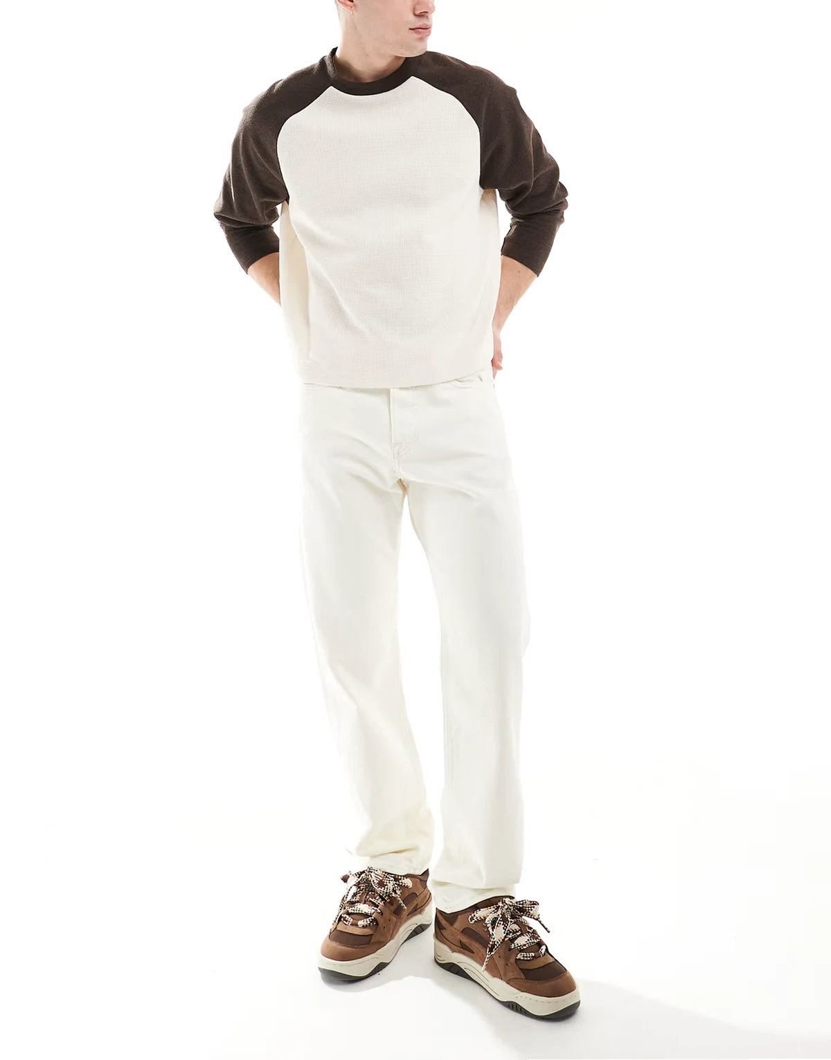 Chris straight rigid jeans in ecru